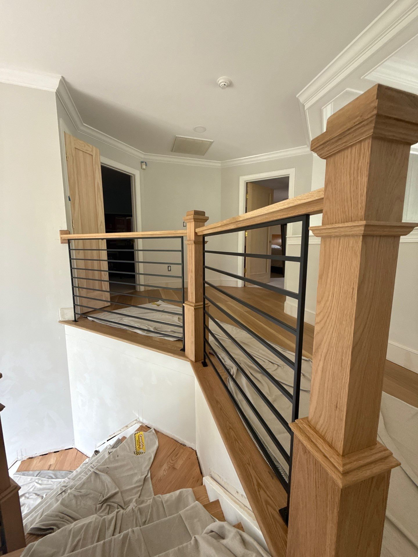 Horizontal Iron Interior Railings – Potomac, MD by Capitol Iron Works