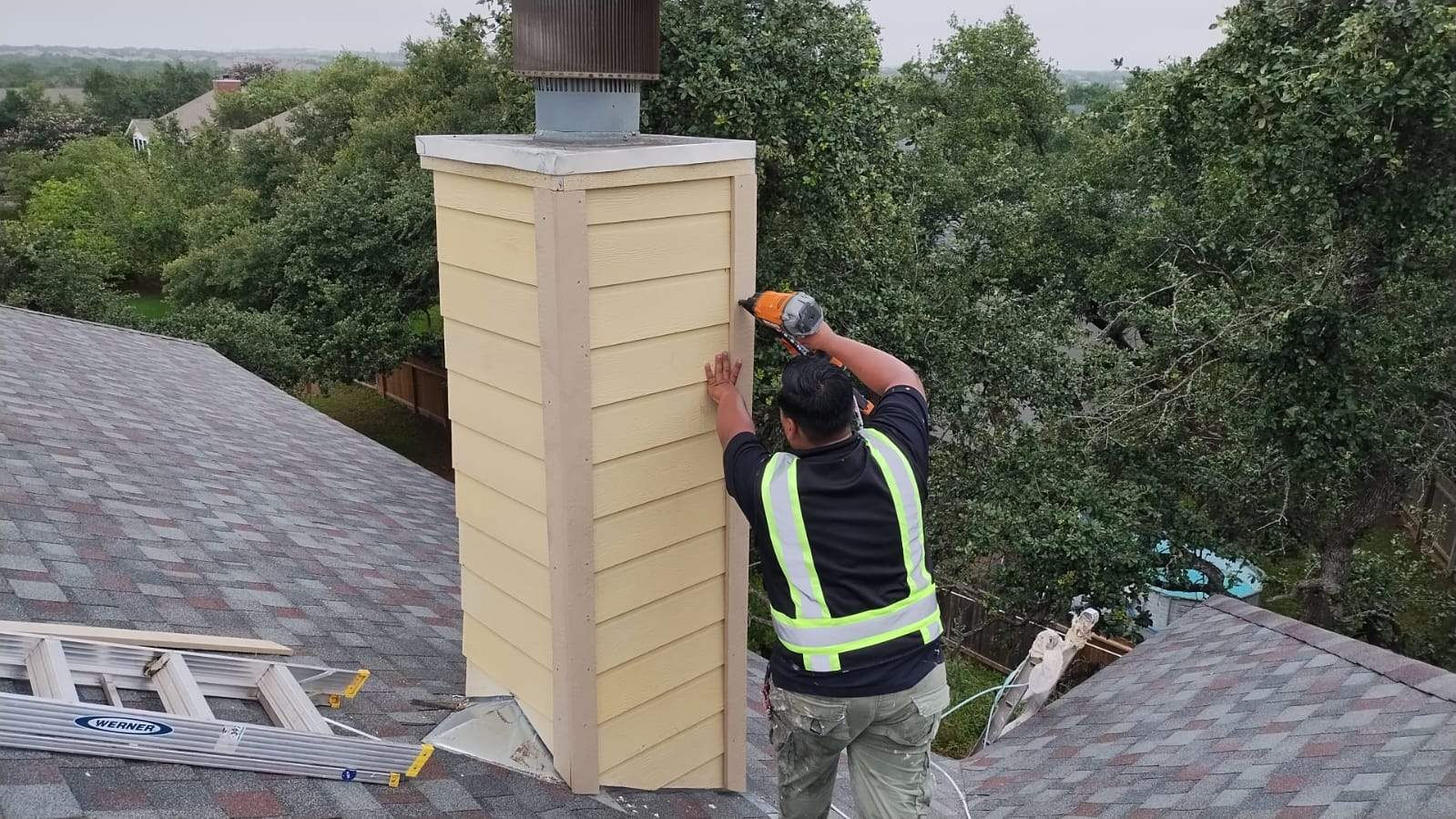 Full Architectural Shingle Roof Replacement and Decking Repair in Cedar Park by Caliber Restoration LLC