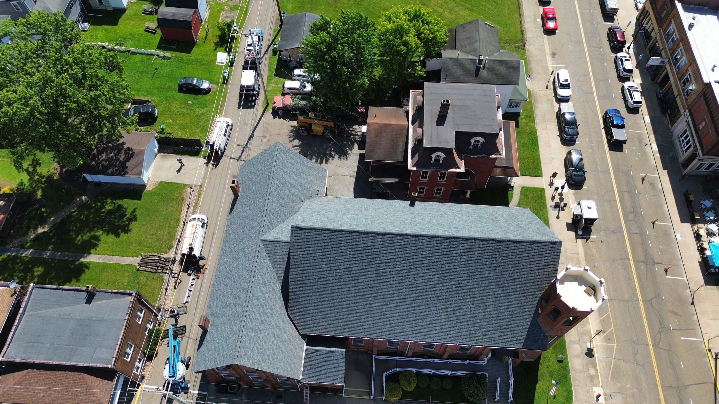 Commercial Roofing Installation using Duration Series Shingles - Estate Gray by RoofX 