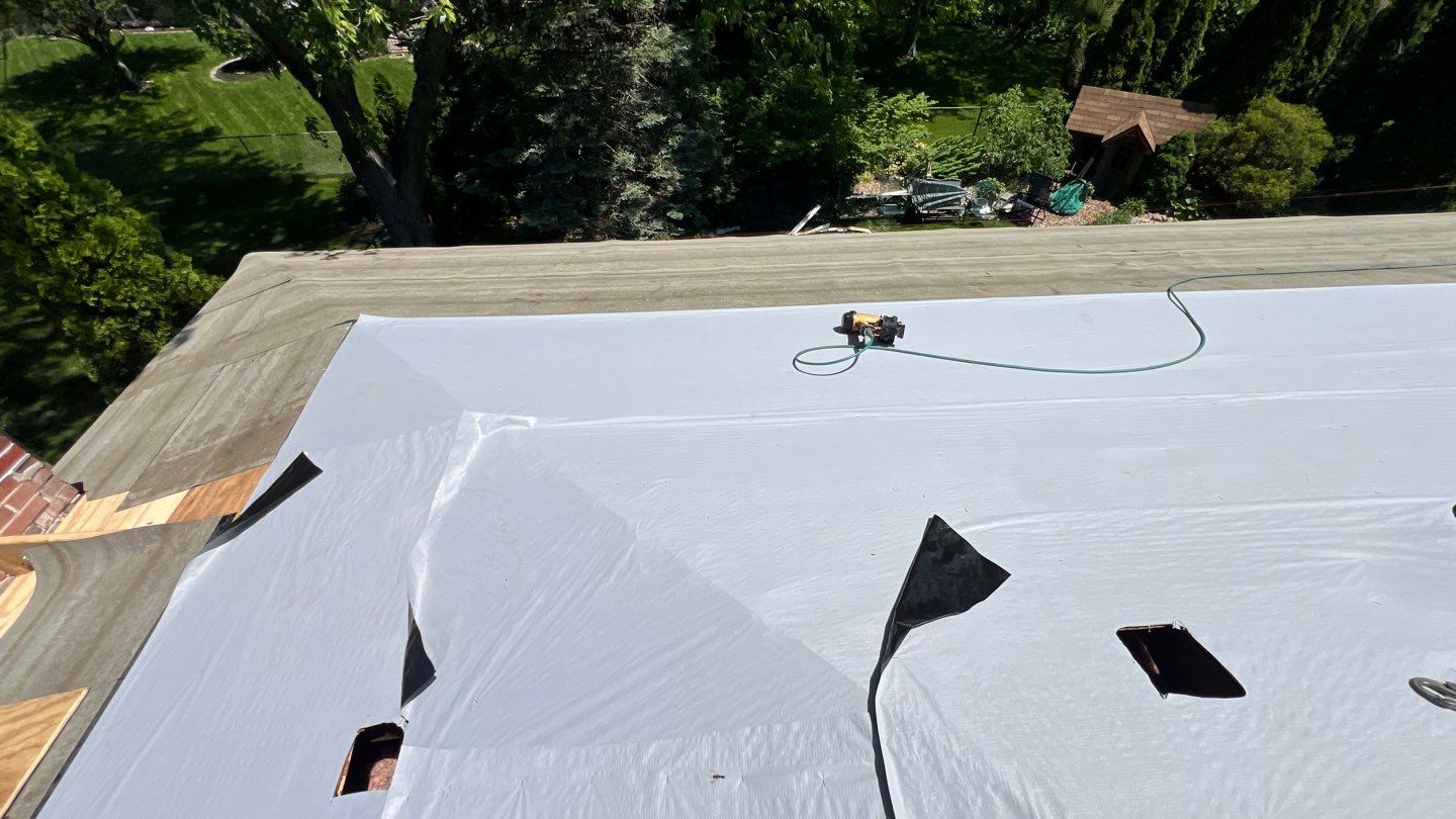 Architectural Shingle Roof Replacement on Darien Brick Residence by Pro Home Services Inc