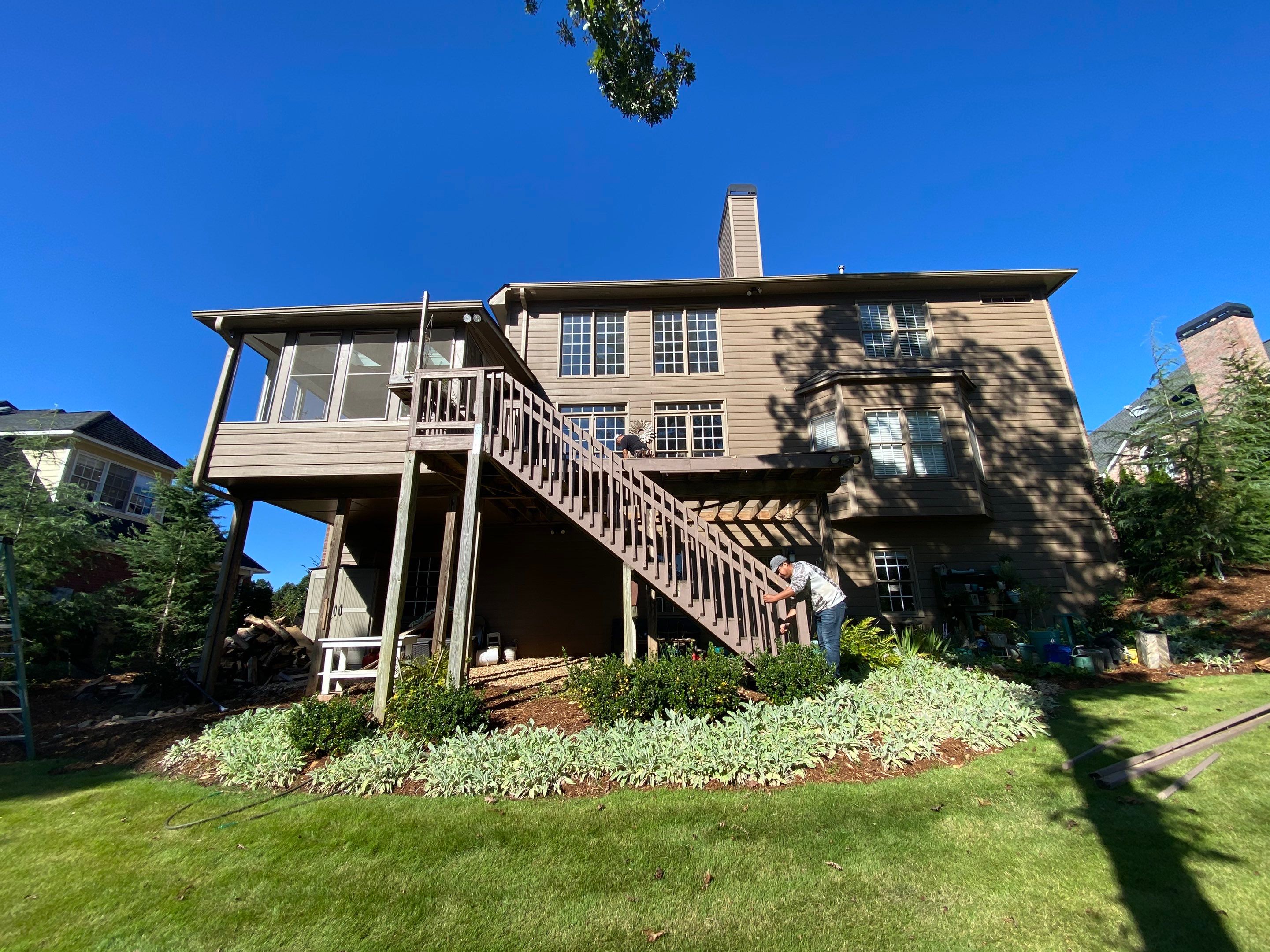 Multi-Level Deck Replacement and Bay Window Installation in Suwanee by Swift Home Renovations