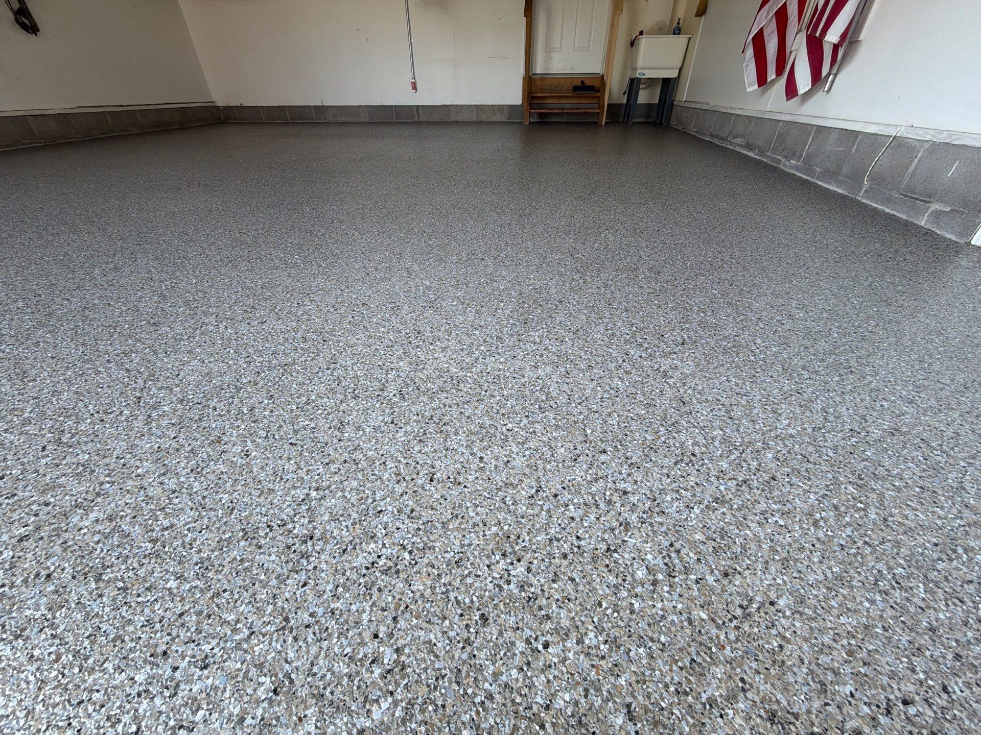 Vintage Shalestone Garage Coating by NG Masonry & Construction LLC