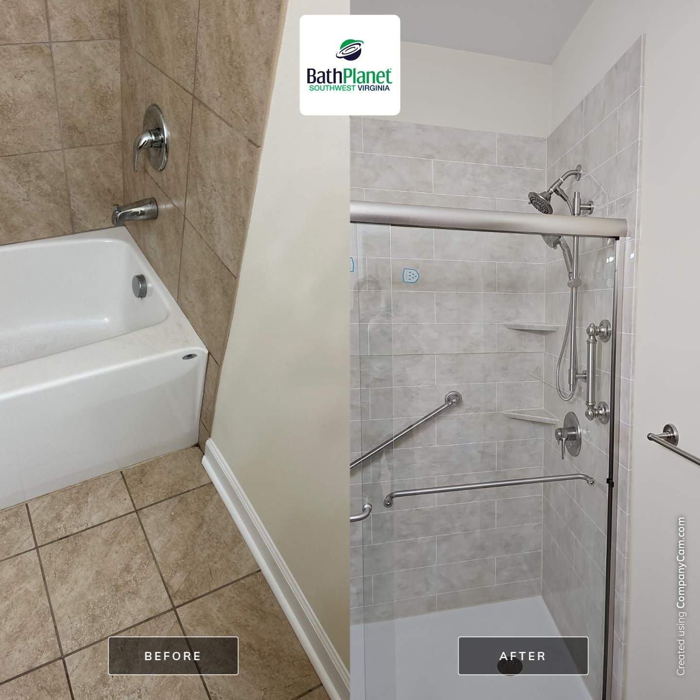 Tub to Shower by BathPlanet SW Virginia