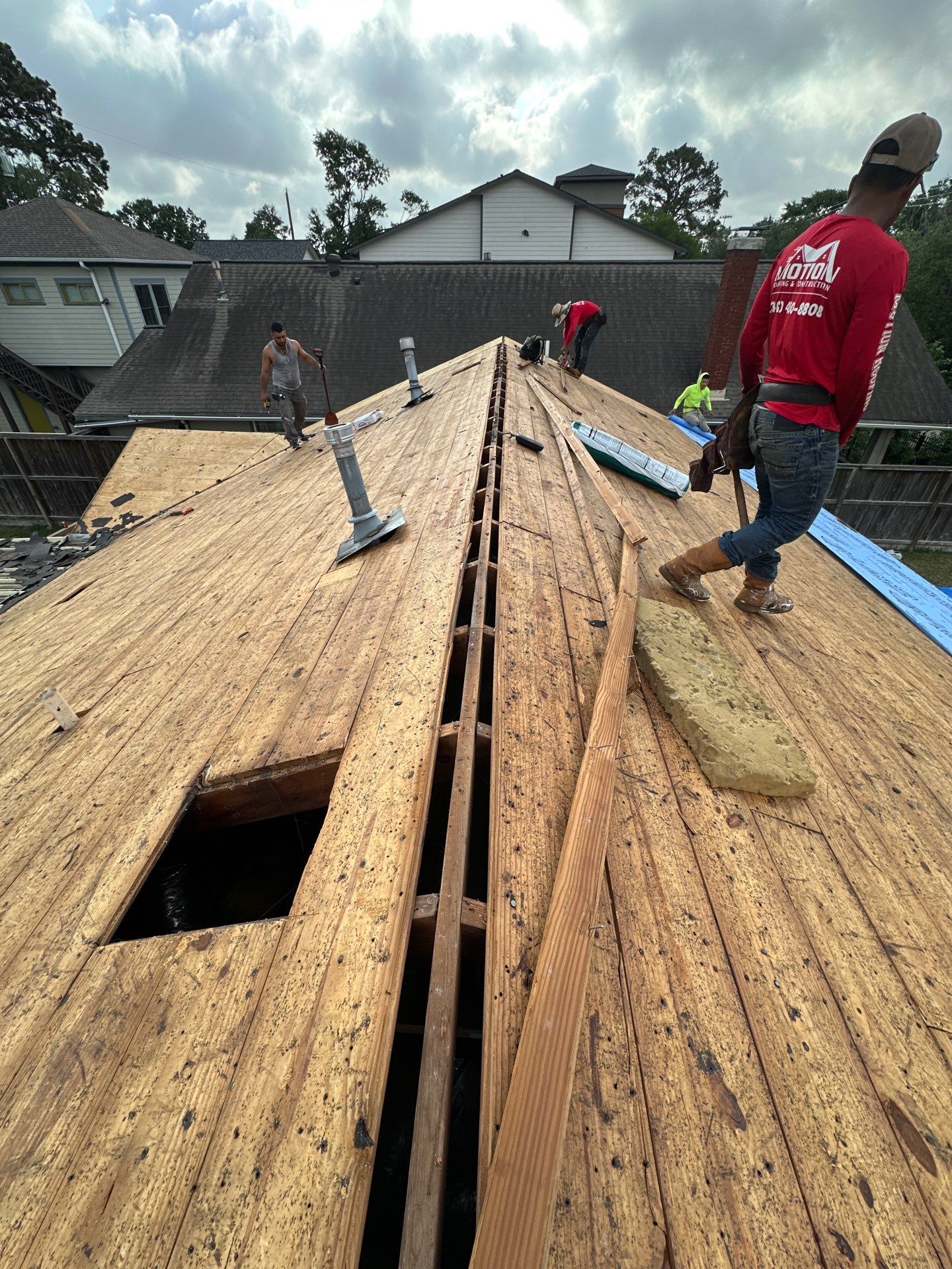 Project in Houston by Motion Roofing