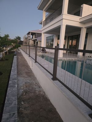 Bronze Aluminum Fence and Cable Railing in Marco Island