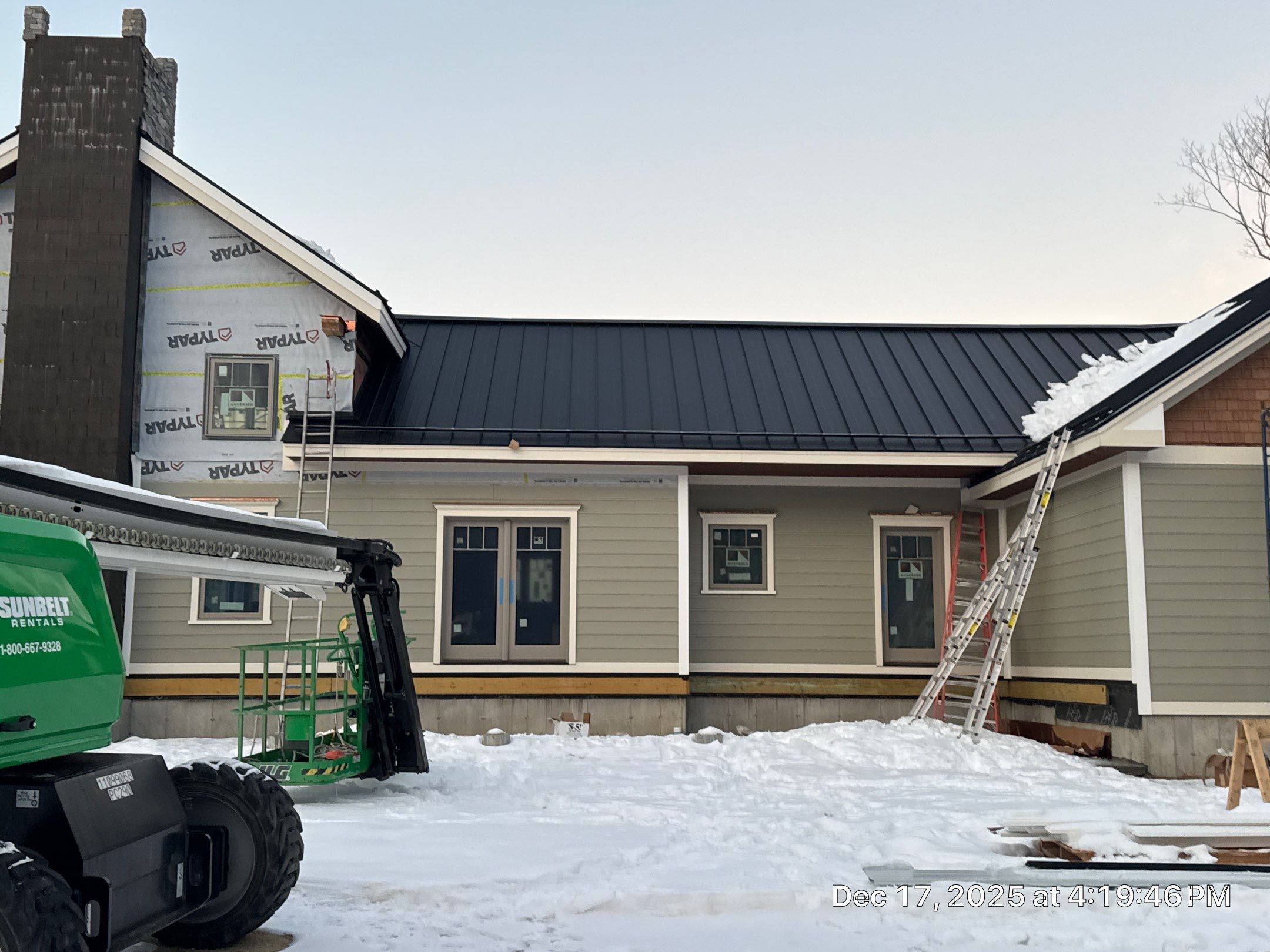 Standing Seam Metal Roof Installation — New Construction in New Ipswich, NH by Compass exteriors