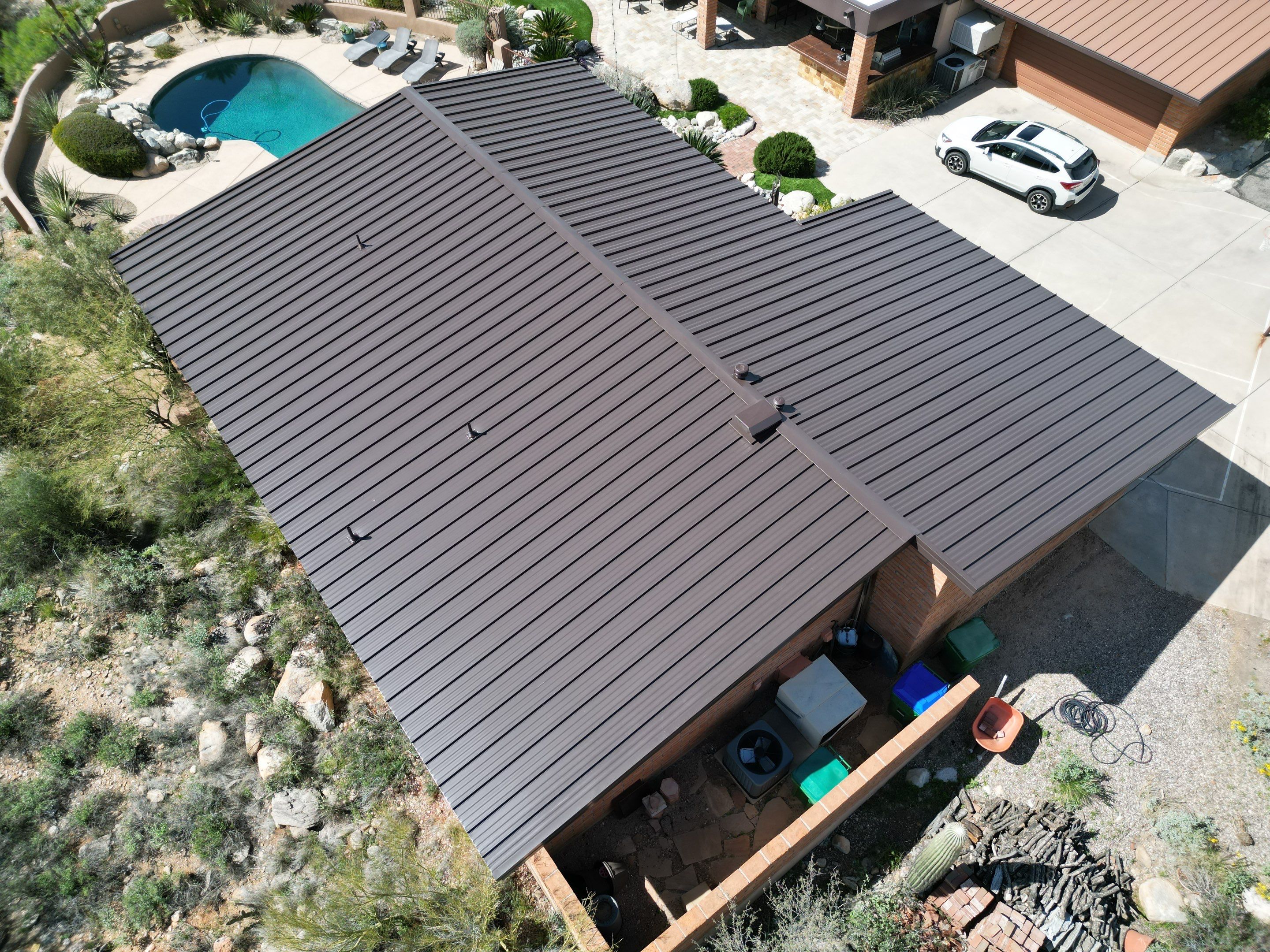 Dark Bronze Standing Seam by Reimagine Roofing