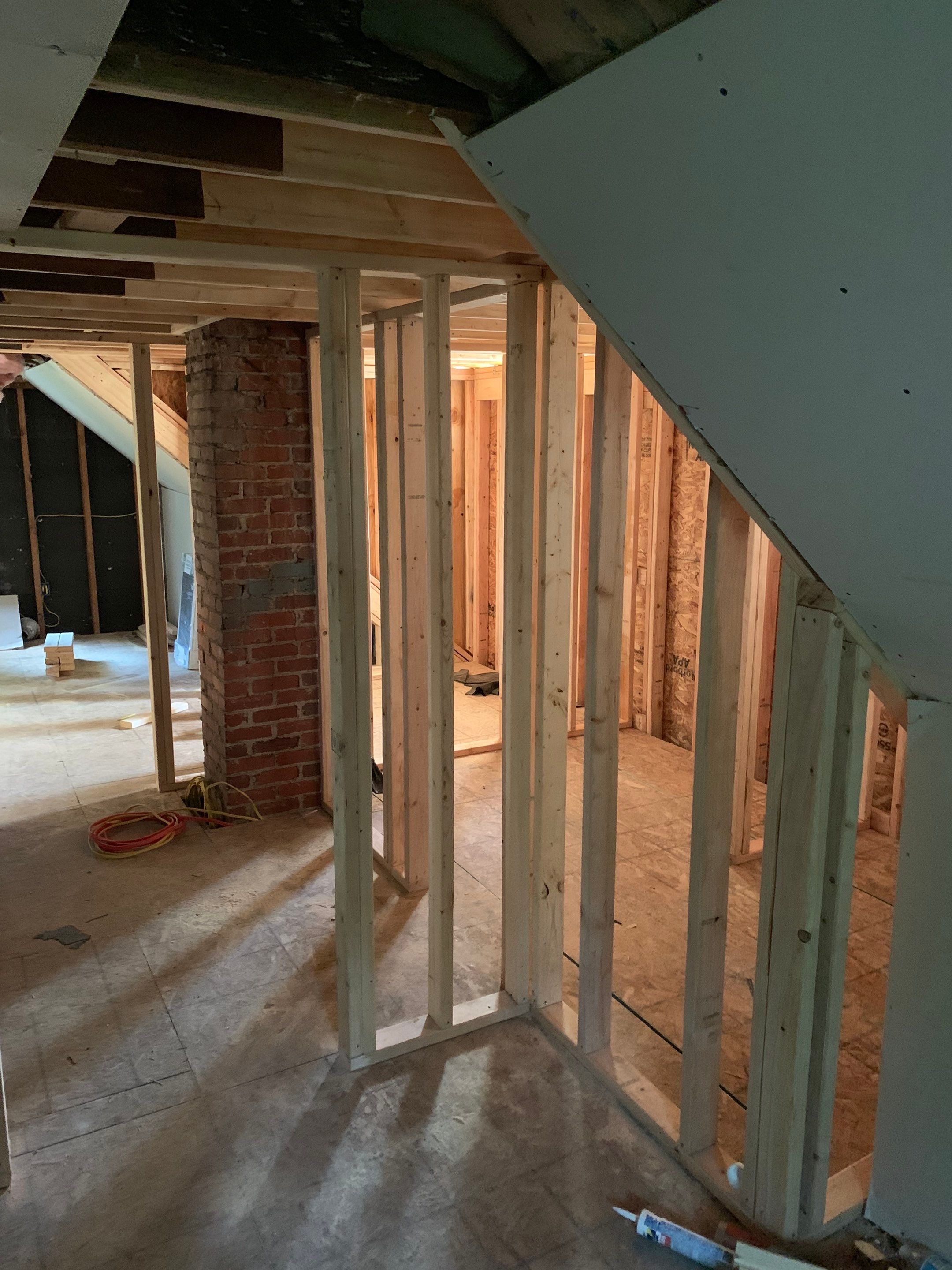 Room addition on the second floor of house by Greenspring Construction Services