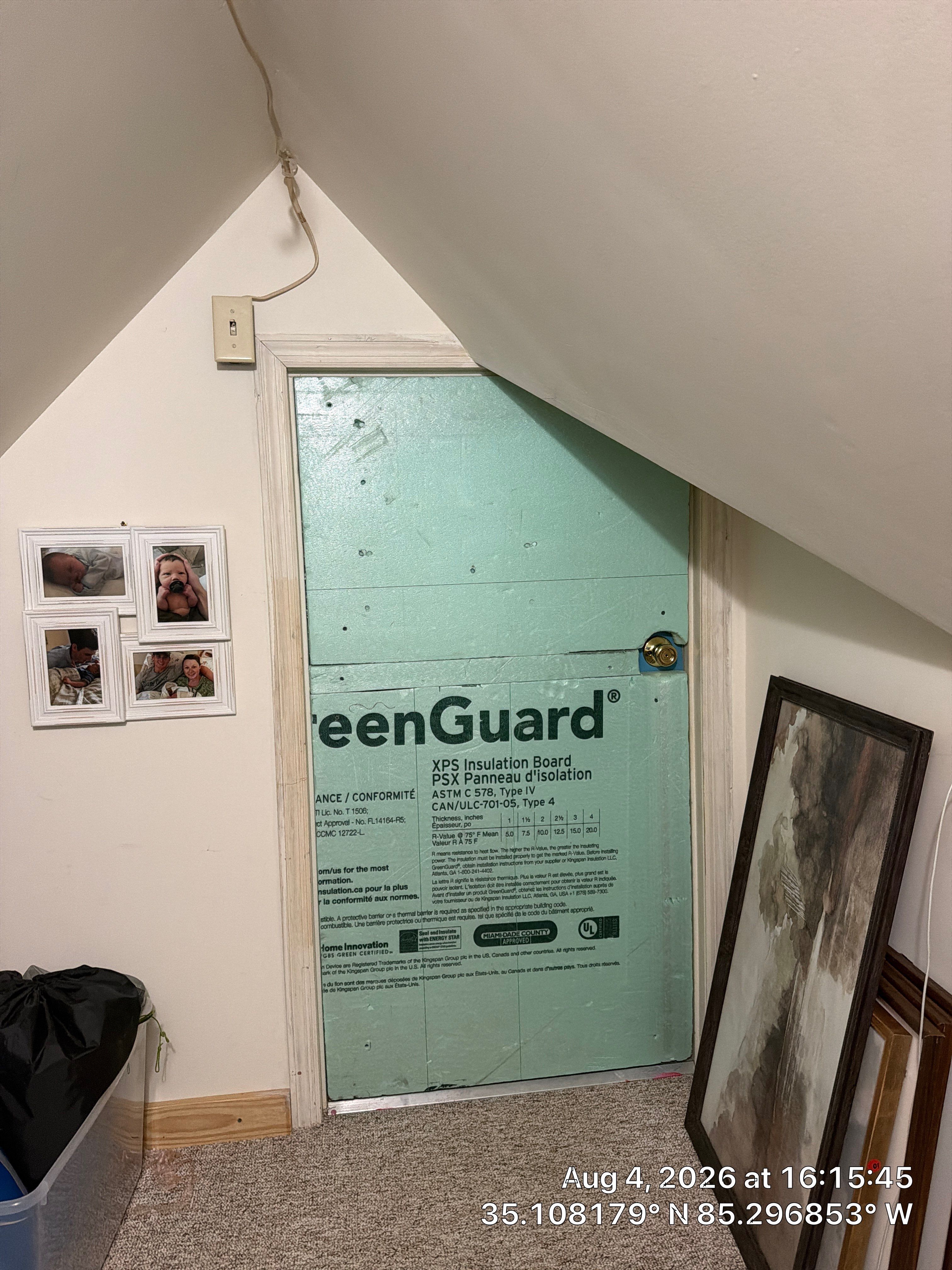 Attic Drywall Demolition and Insulation Board Installation in Chattanooga by CompanyCam Sales Demo
