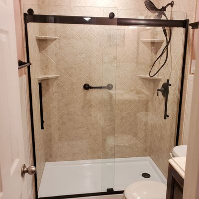 Premier Tub to Shower Conversion - Brecchia Diamond 