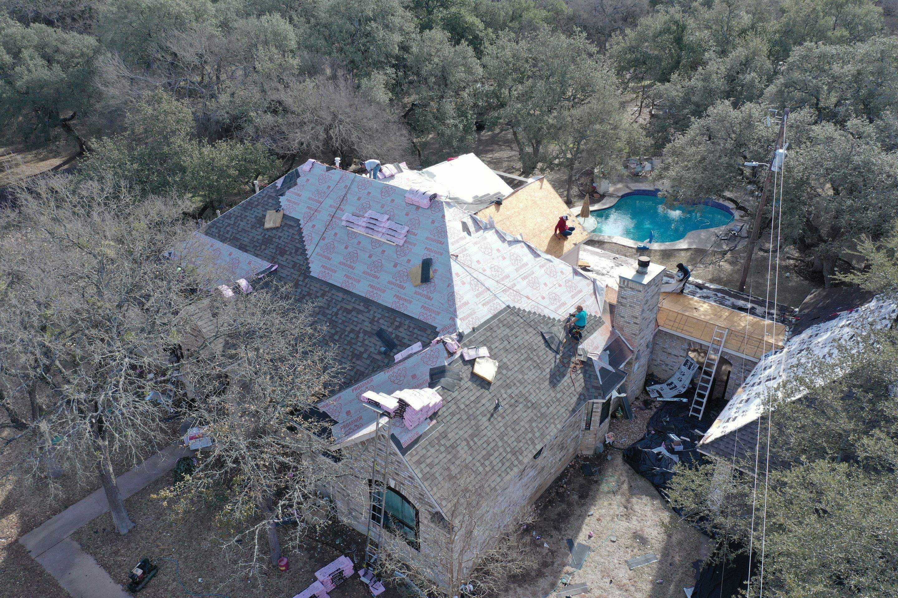 Residential Roof Replacement using Owens Corning Duration by Action Exteriors Austin