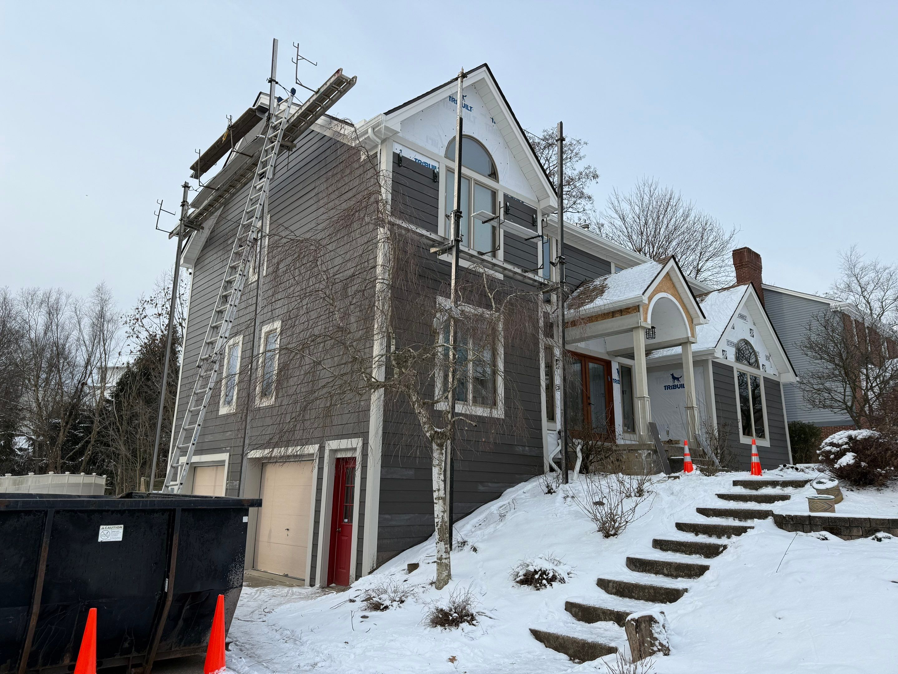 Full exterior remodel by Cousins Roofing Siding & Decks