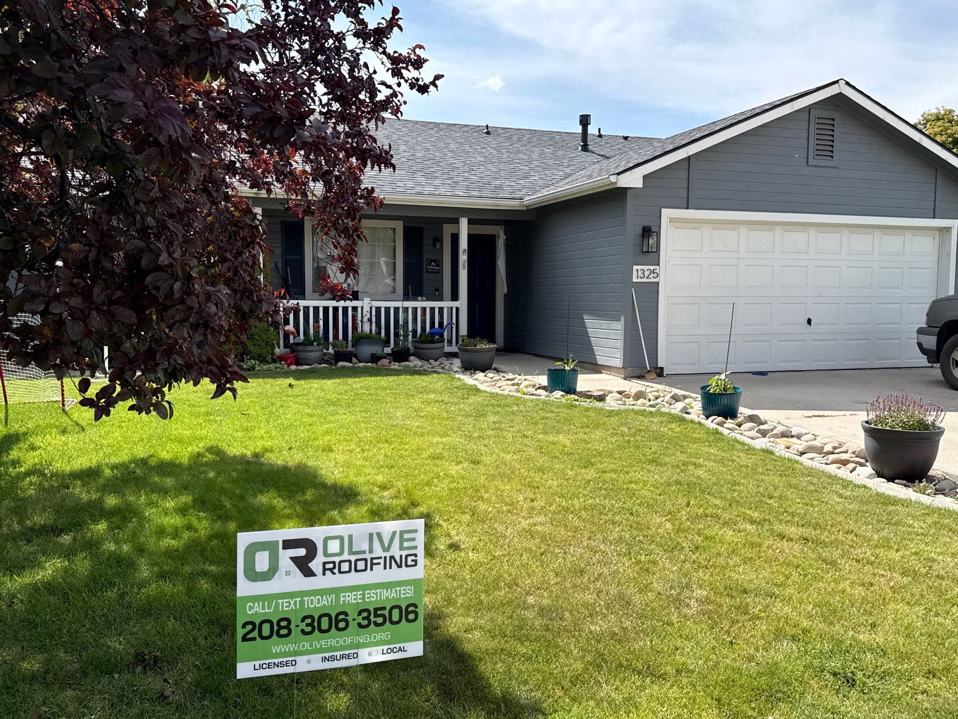 Kuna Residential Roof Replacement Featuring Gray Architectural Shingles by Olive Roofing