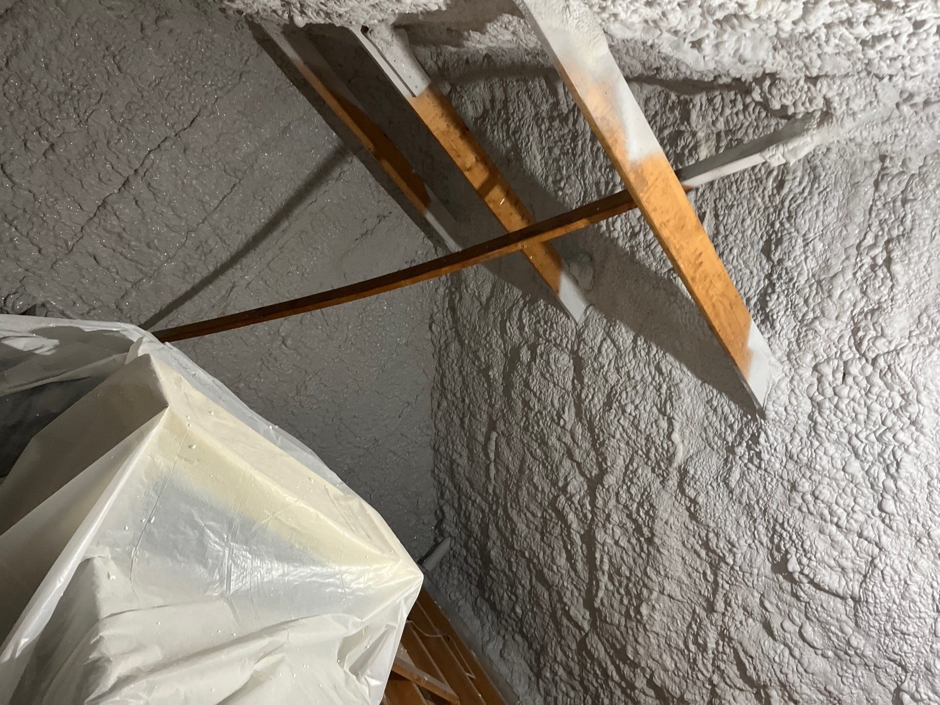 Attic Insulation using open cell spray foam by NYS Foam & Energy