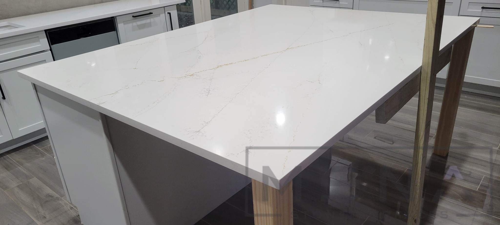 White Quartz Kitchen and Bathroom Countertop Installation in San Marcos by Mena stone surfaces