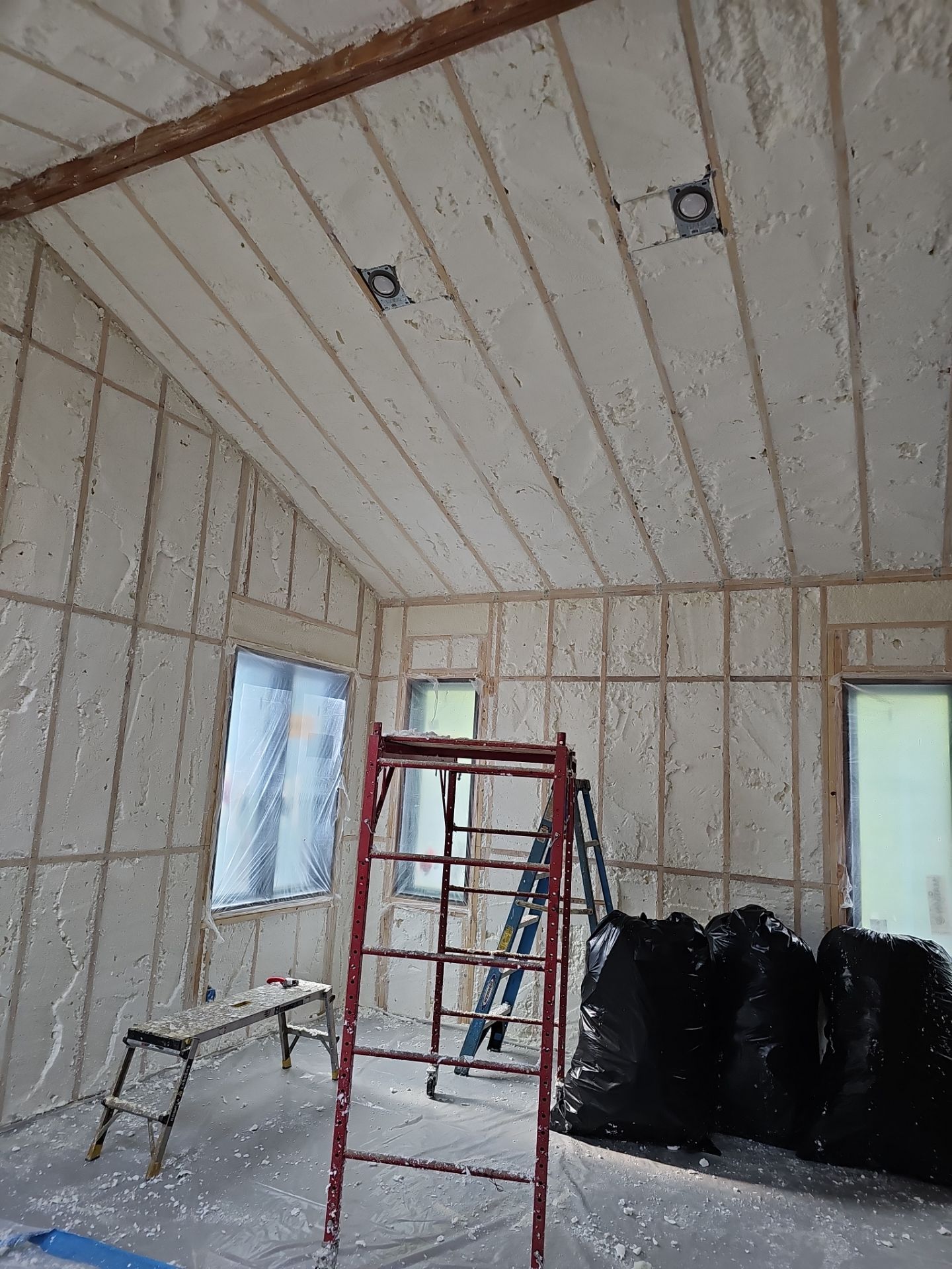 Spray Foam Insulation using open cell spray foam by NYS Foam & Energy