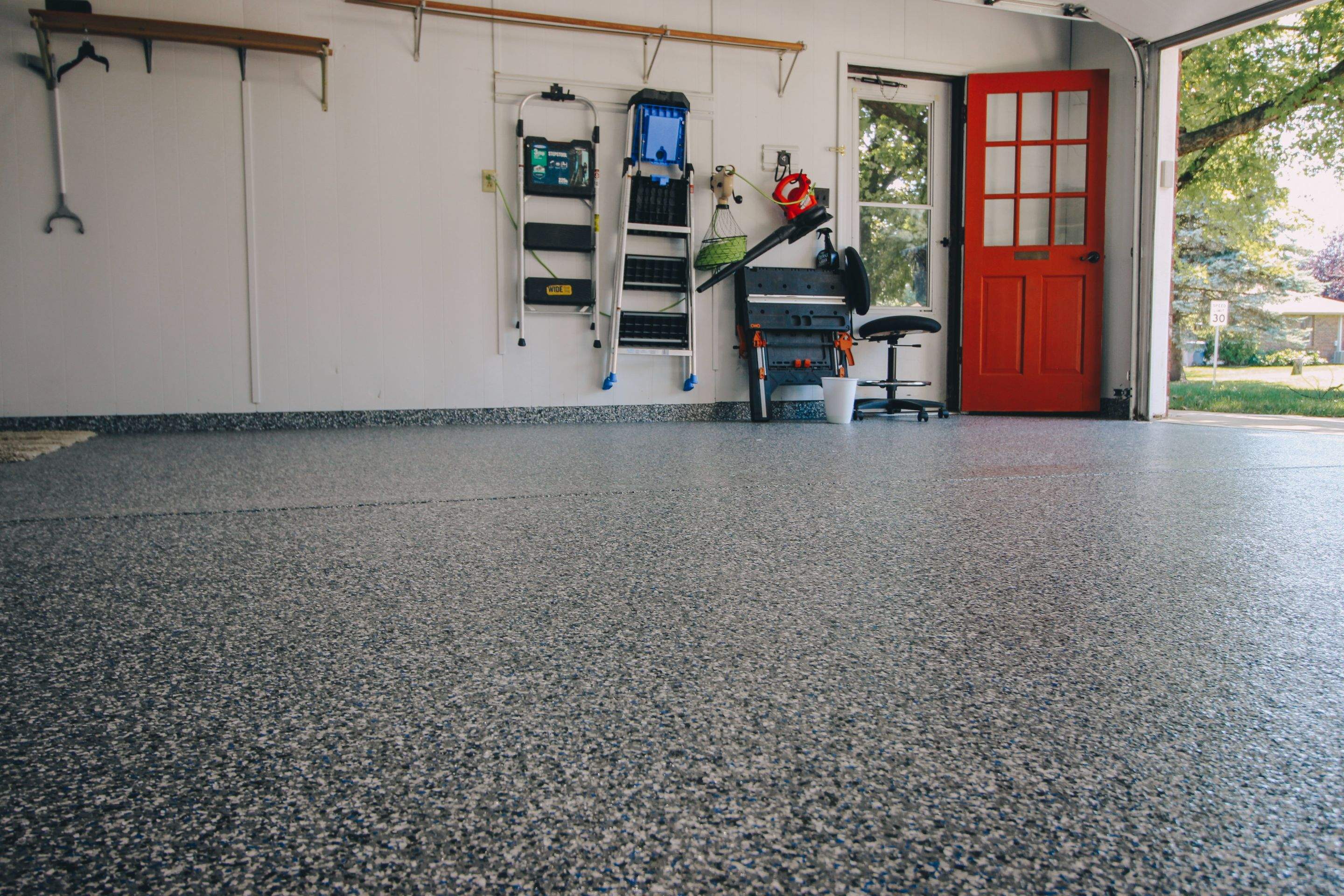 Garage Floor using Galaxy Blue by Your1DayFloor.com