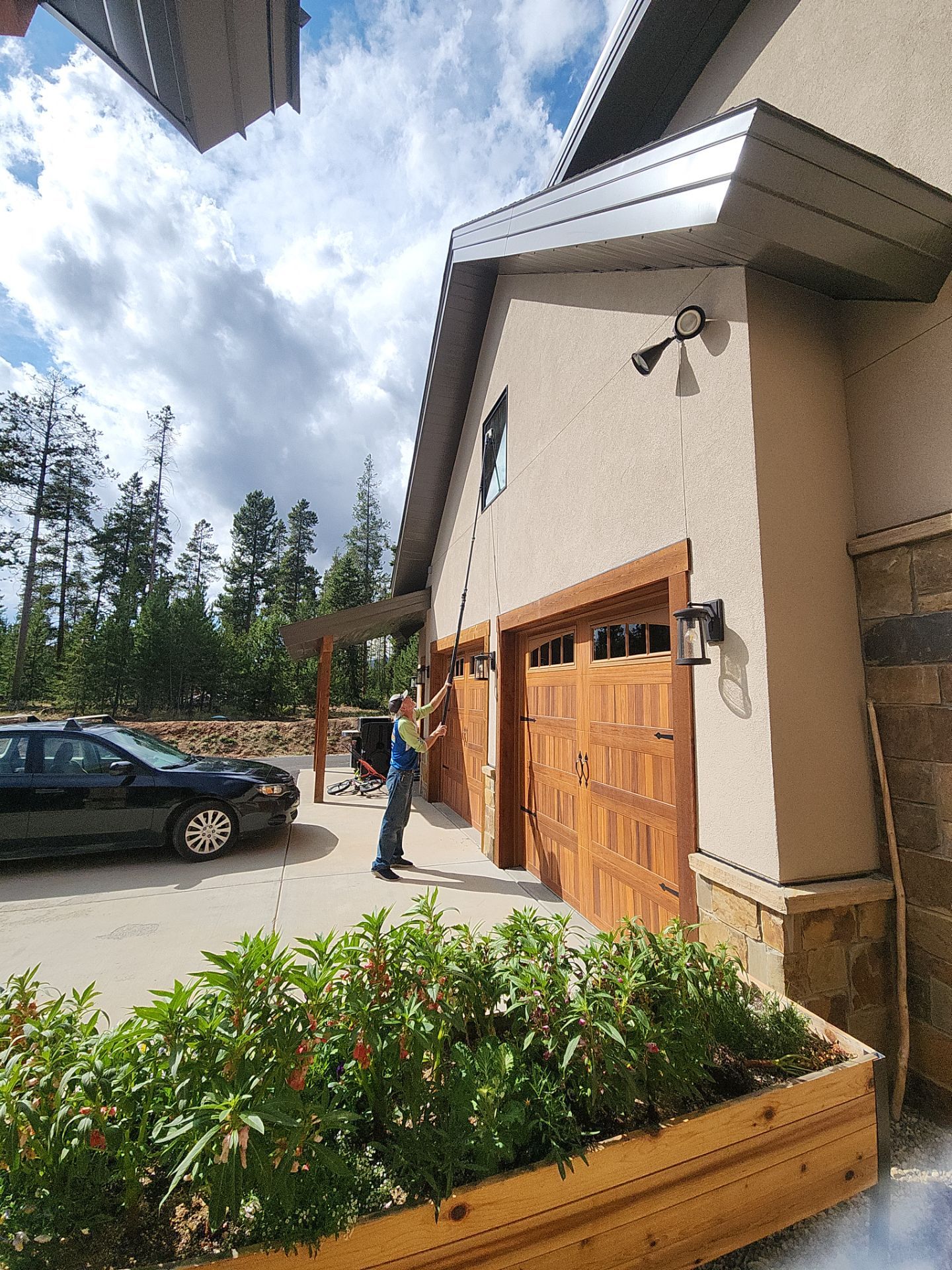 Window Washing using Ninja Scrubbers by Wheatley Creek Services