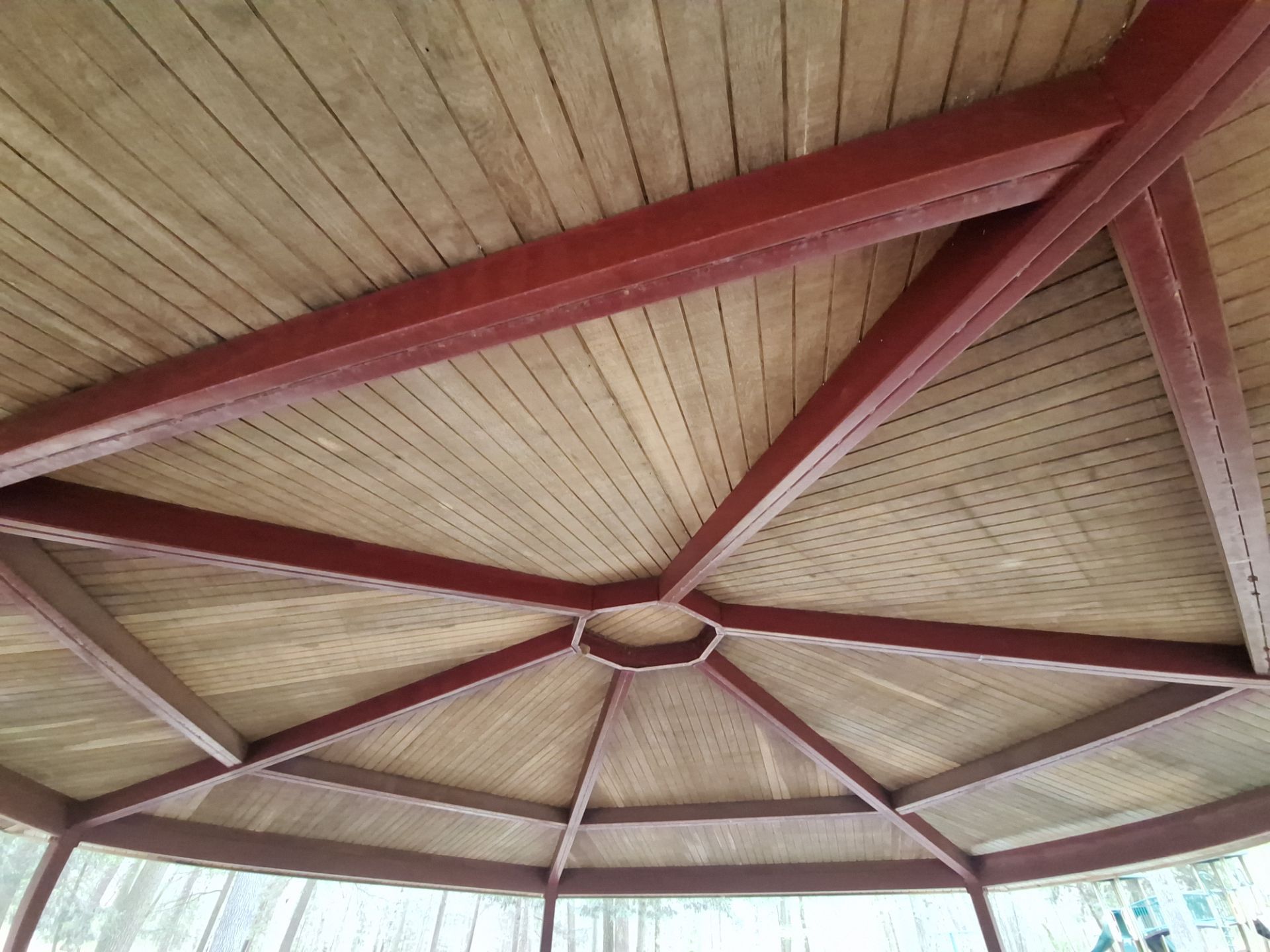 Grand Haven Park Pavilion Painting and Wood Ceiling Refinishing by Gordon Painting