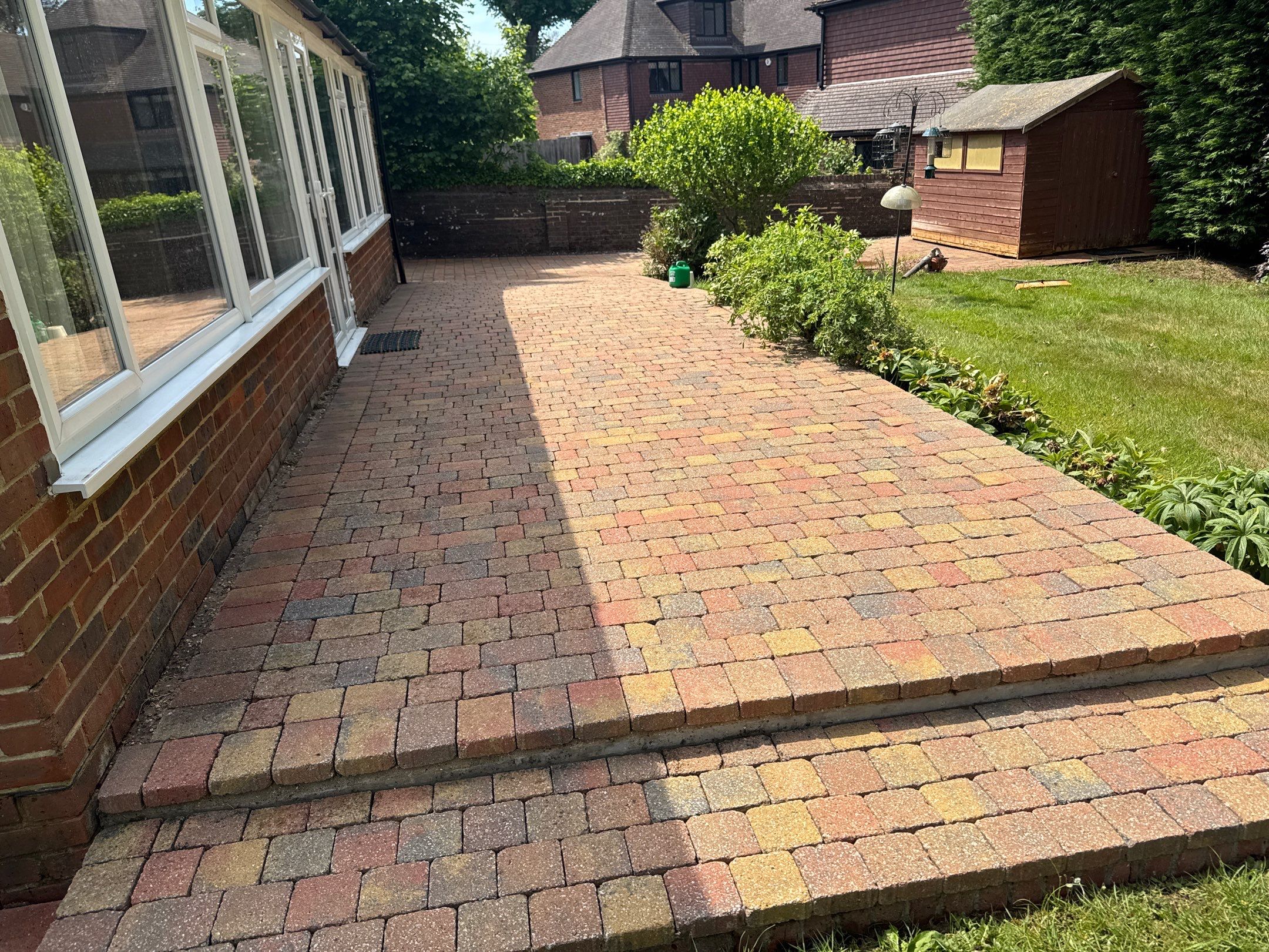 Patio Clean using Honda 21lt High Pressure Machine by Ges Exterior Cleaning ltd