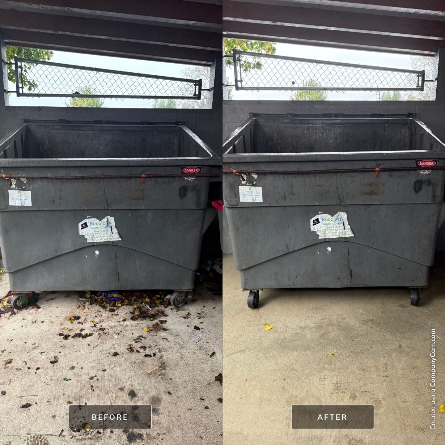 Concrete Comeback: Dumpster Pad Power Washing by Rolling Suds of Oregon Coast – Salem