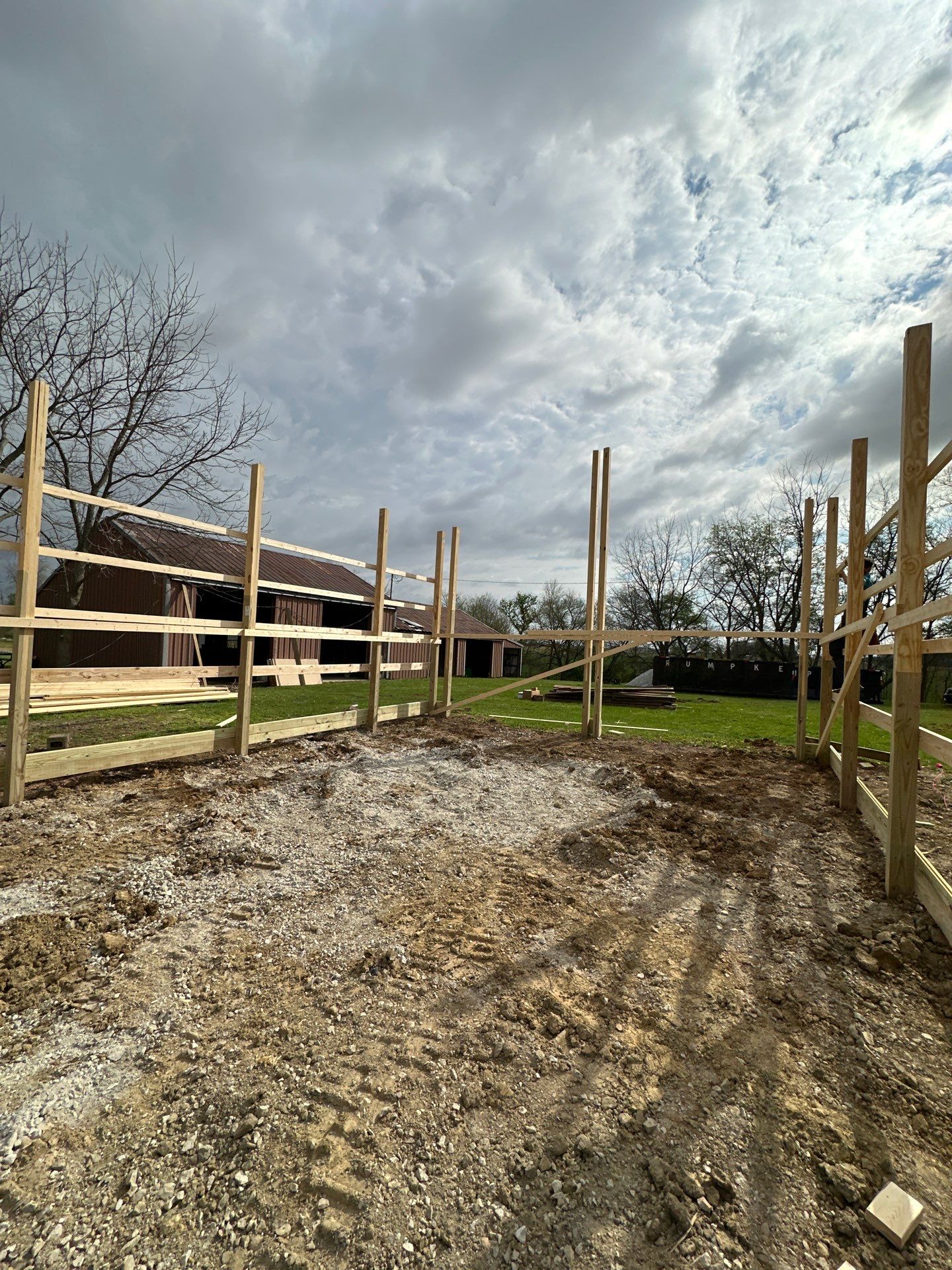 Multi-Bay Custom Pole Barn Construction in Arlington, Indiana by The Barn Builders 