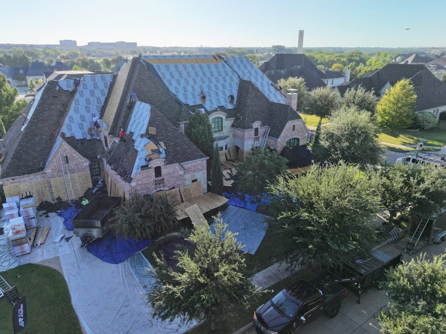 Residential Roof Replacement using CERTAINTEED BELMONT IR BLACK GRANITE by Elite Roofing LLC