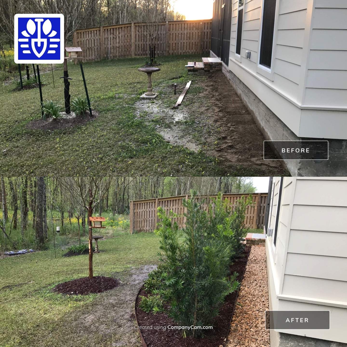 LANDSCAPE SERVICES using NEW BED INSTALL by CutScape, LLC.