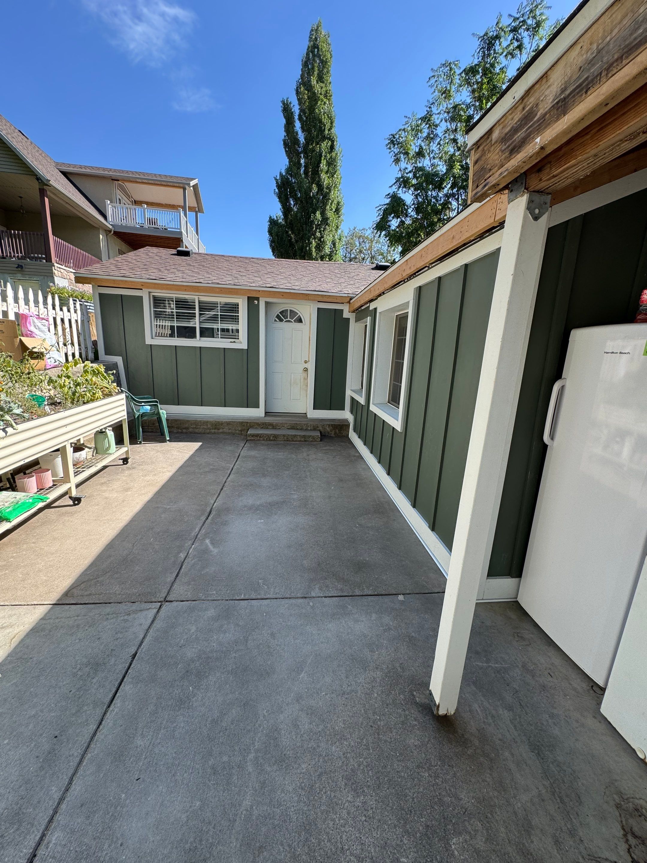 Farmington | Custom Hardie Mixed Siding | Thyme Green & White by Ideal Siding Utah