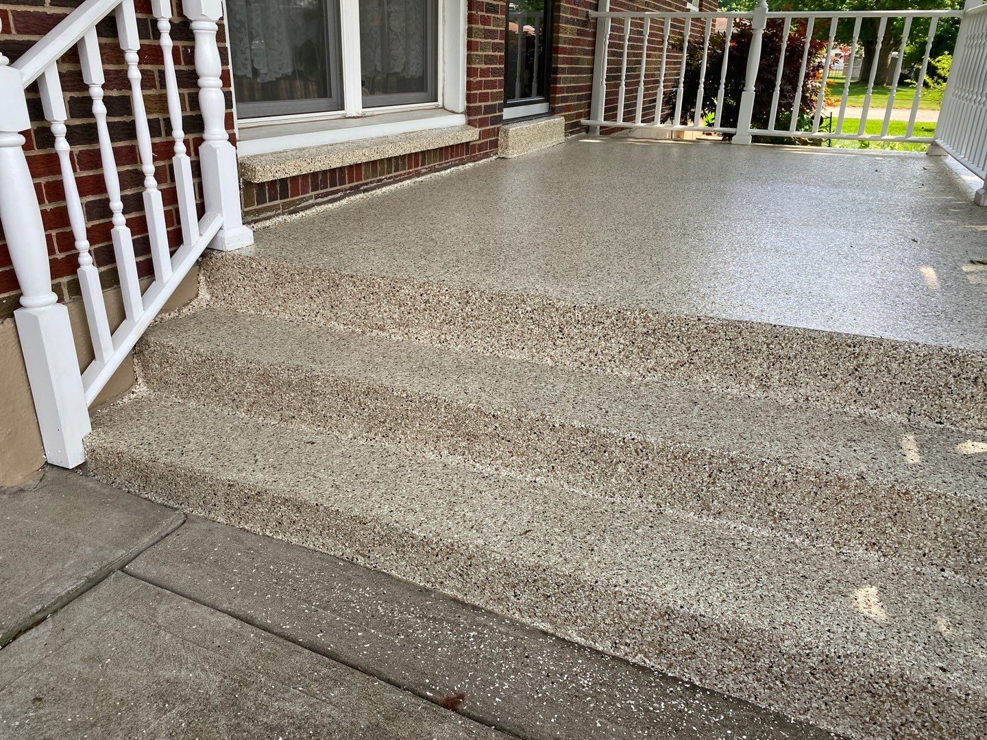 Garage Floor and Patio using Driftwood by Your1DayFloor.com