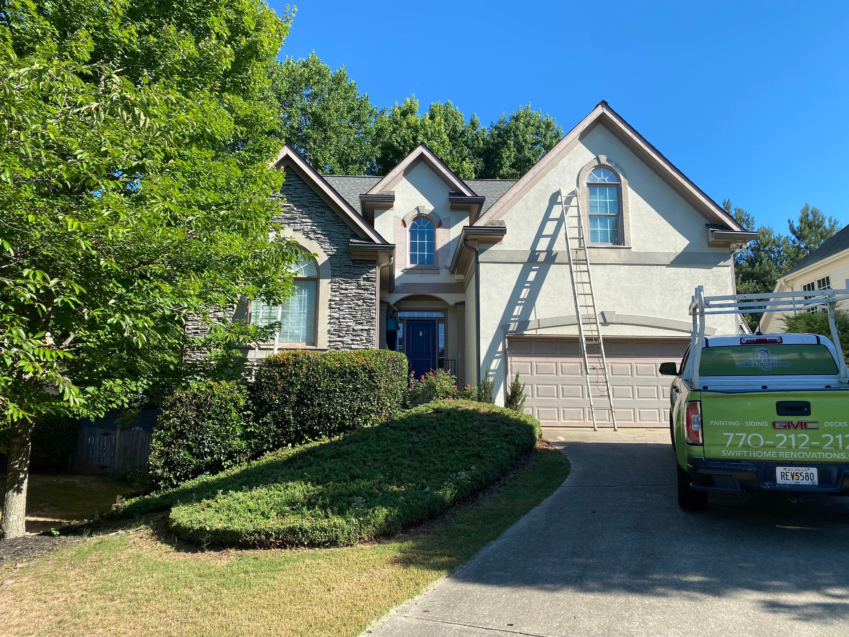 Exterior Residential Painting and Siding Refresh in Marietta by Swift Home Renovations