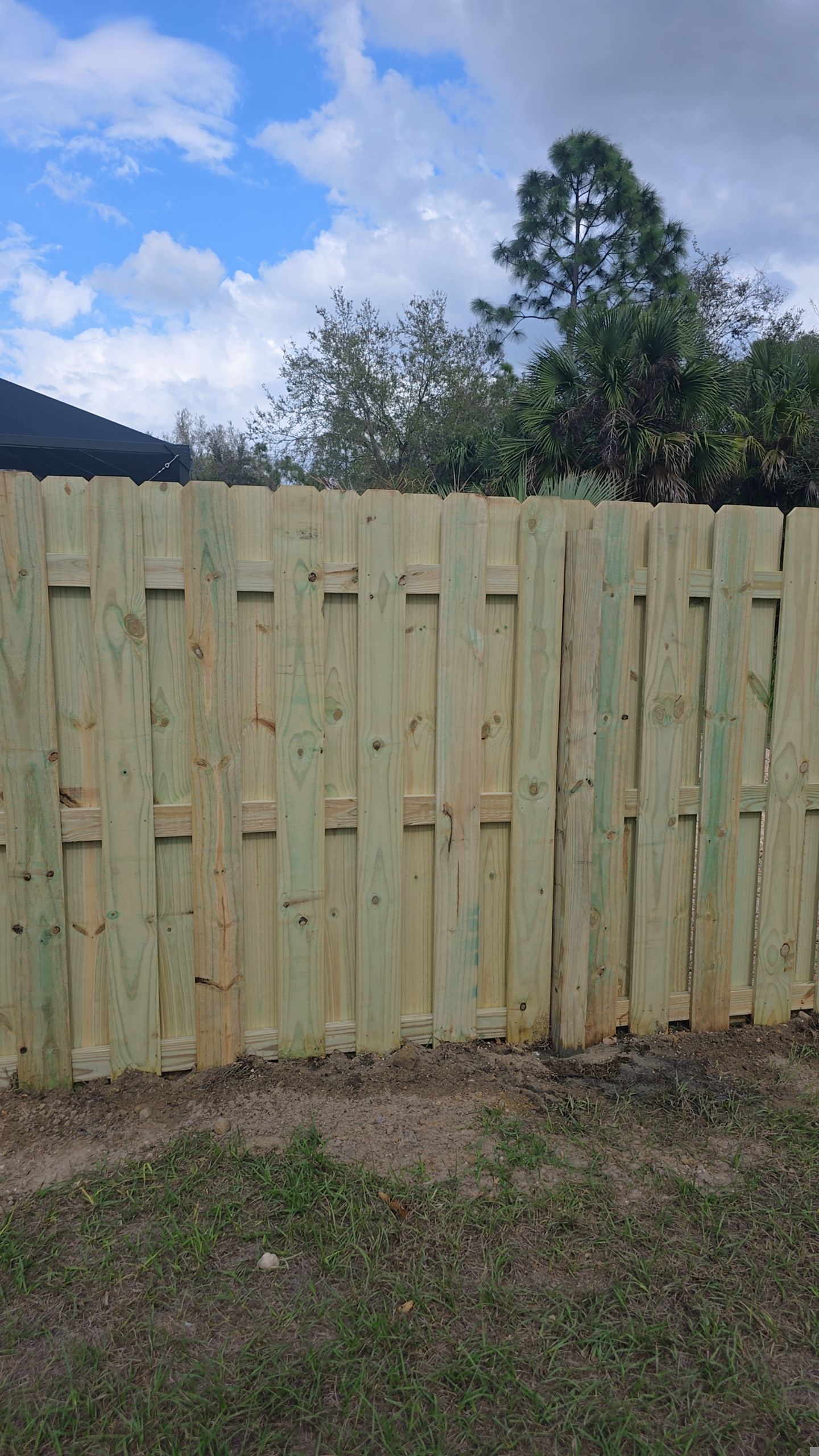 Wood Shadowbox Install in North Port by True Fence LLC