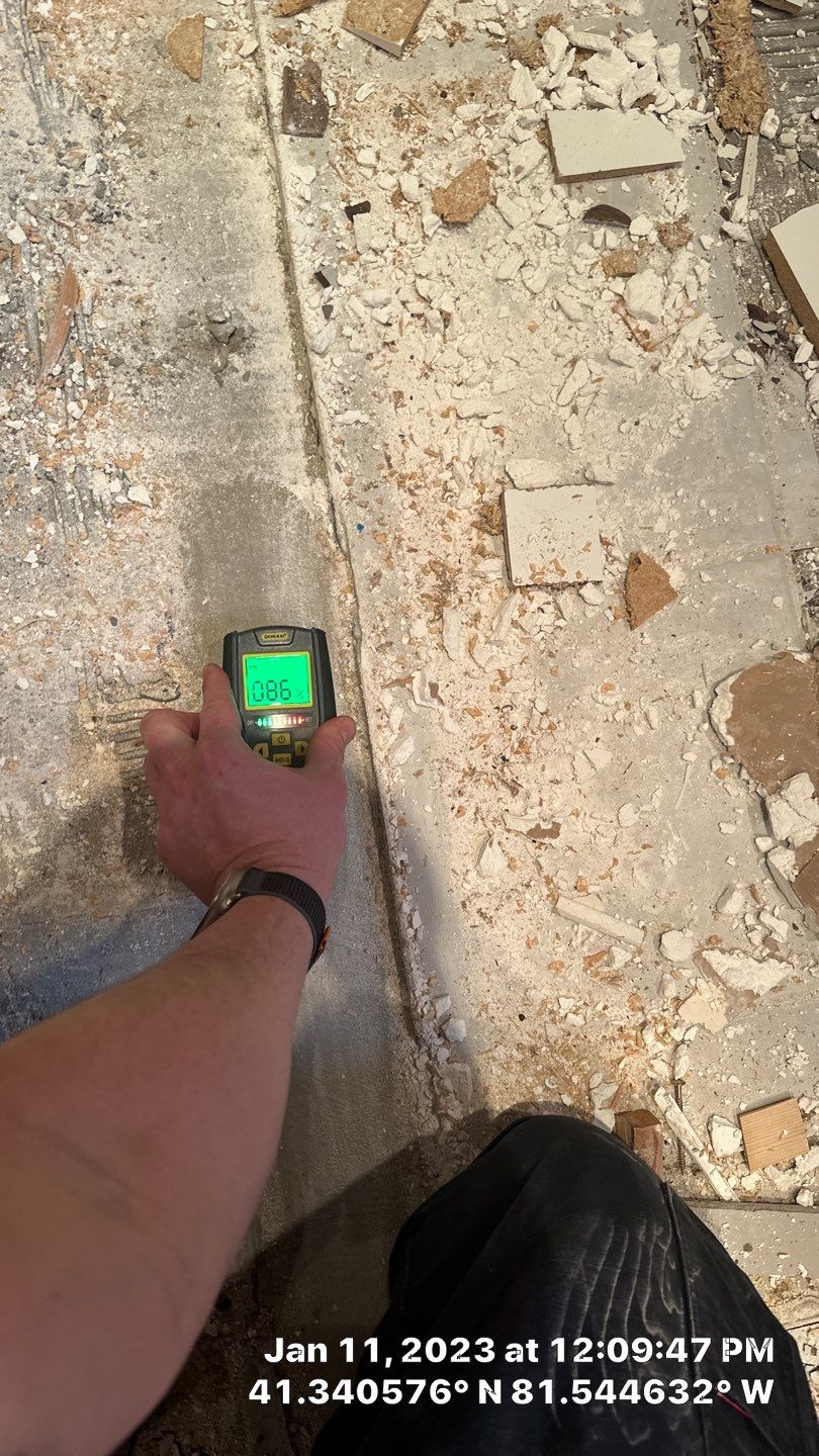 Pipe Burst Emergency Mitigation Demo and Dry Down by Absolute Roofing and Construction