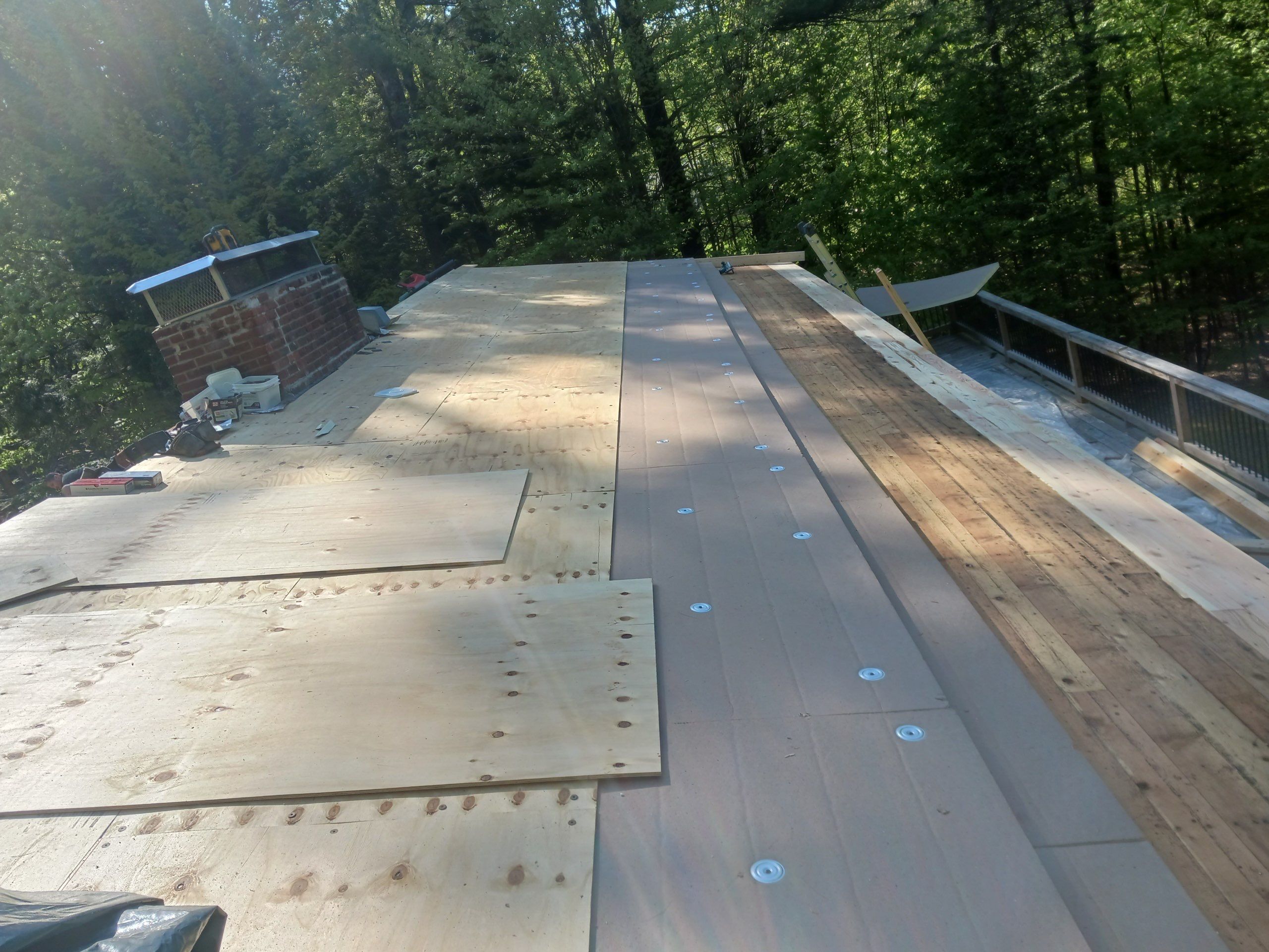 Warm Roof Install On a Deck Home by Tall pine roofing