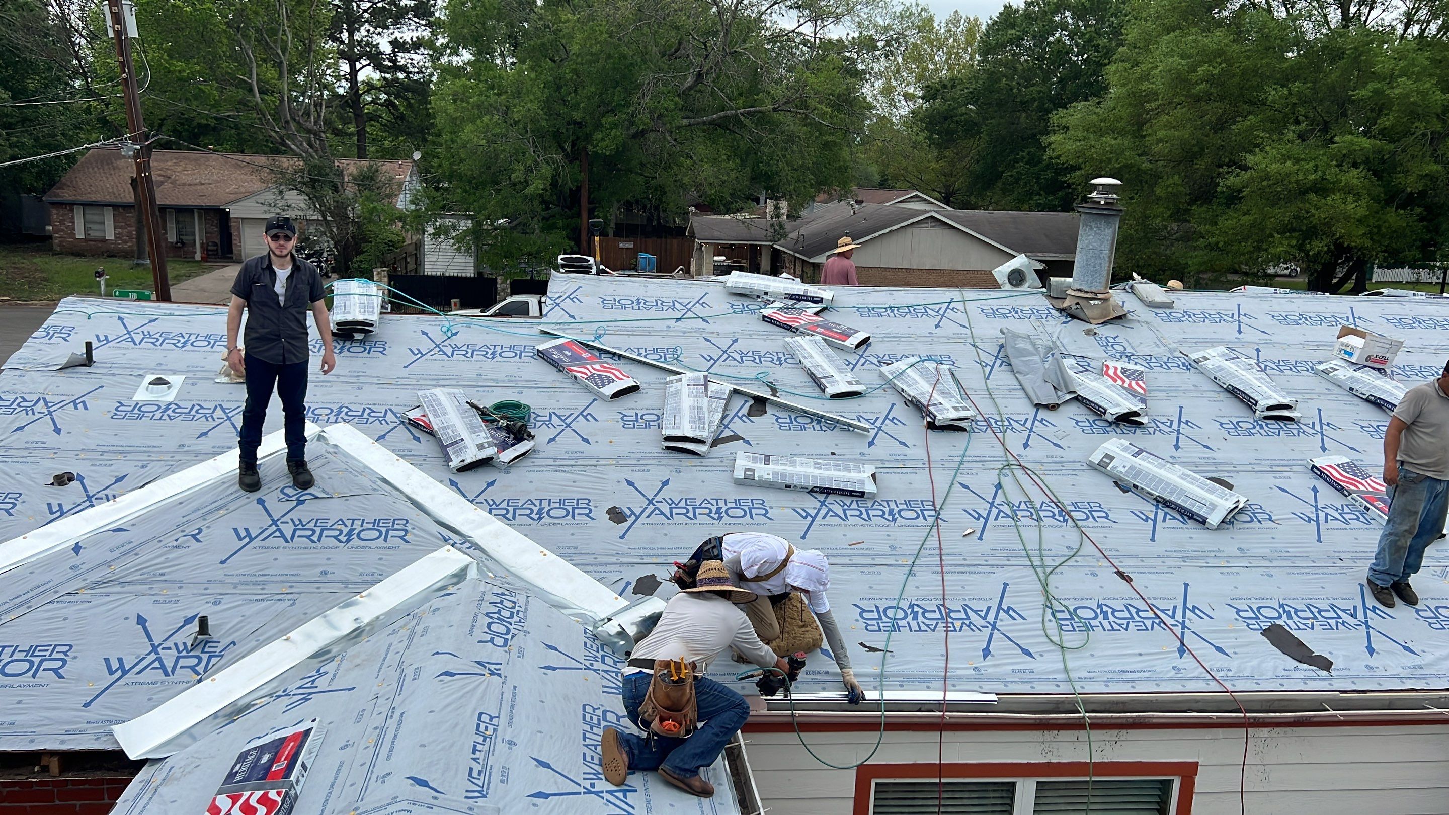 Full Roof Replacement on Brick Ranch — Conroe, TX by PL Roofing & SB Roofing, LLC.