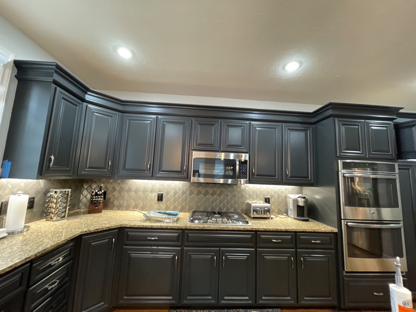 Painting Hardwood using Sherwin Williams paint by Lightning Exteriors
