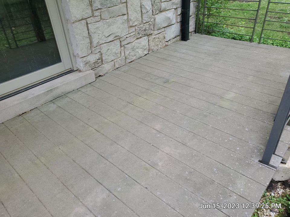 Highland Park, IL Bluestone, concrete,  Trex deck cleaning by Northern Power Washing LLC.