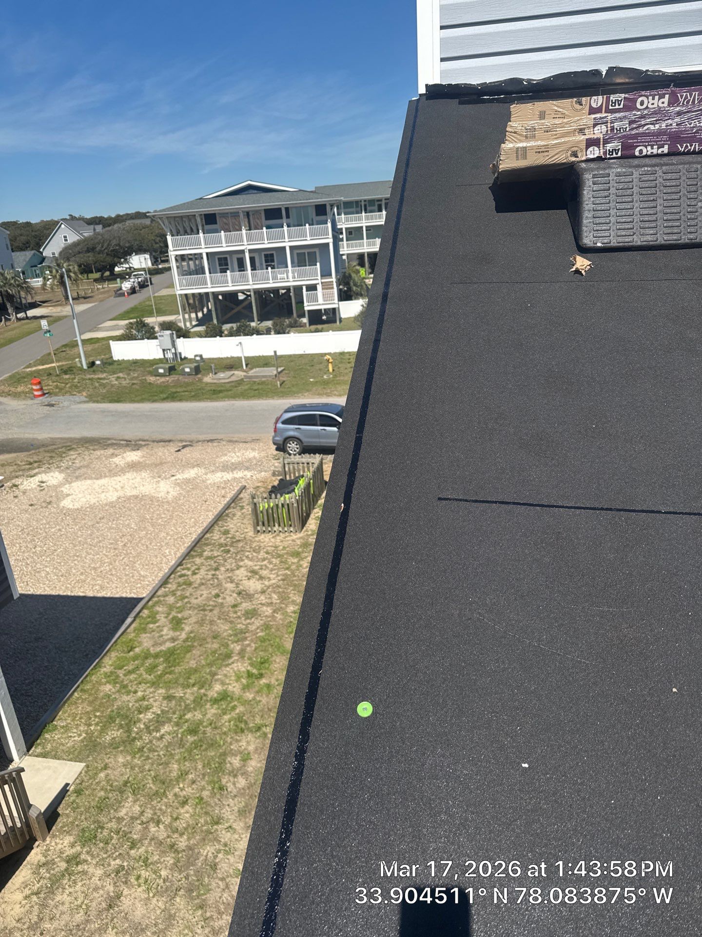 Oak Island FORTIFIED Roof Replacement with CertainTeed Landmark PRO Coastal Blue by RGR Construction and Roofing, LLC