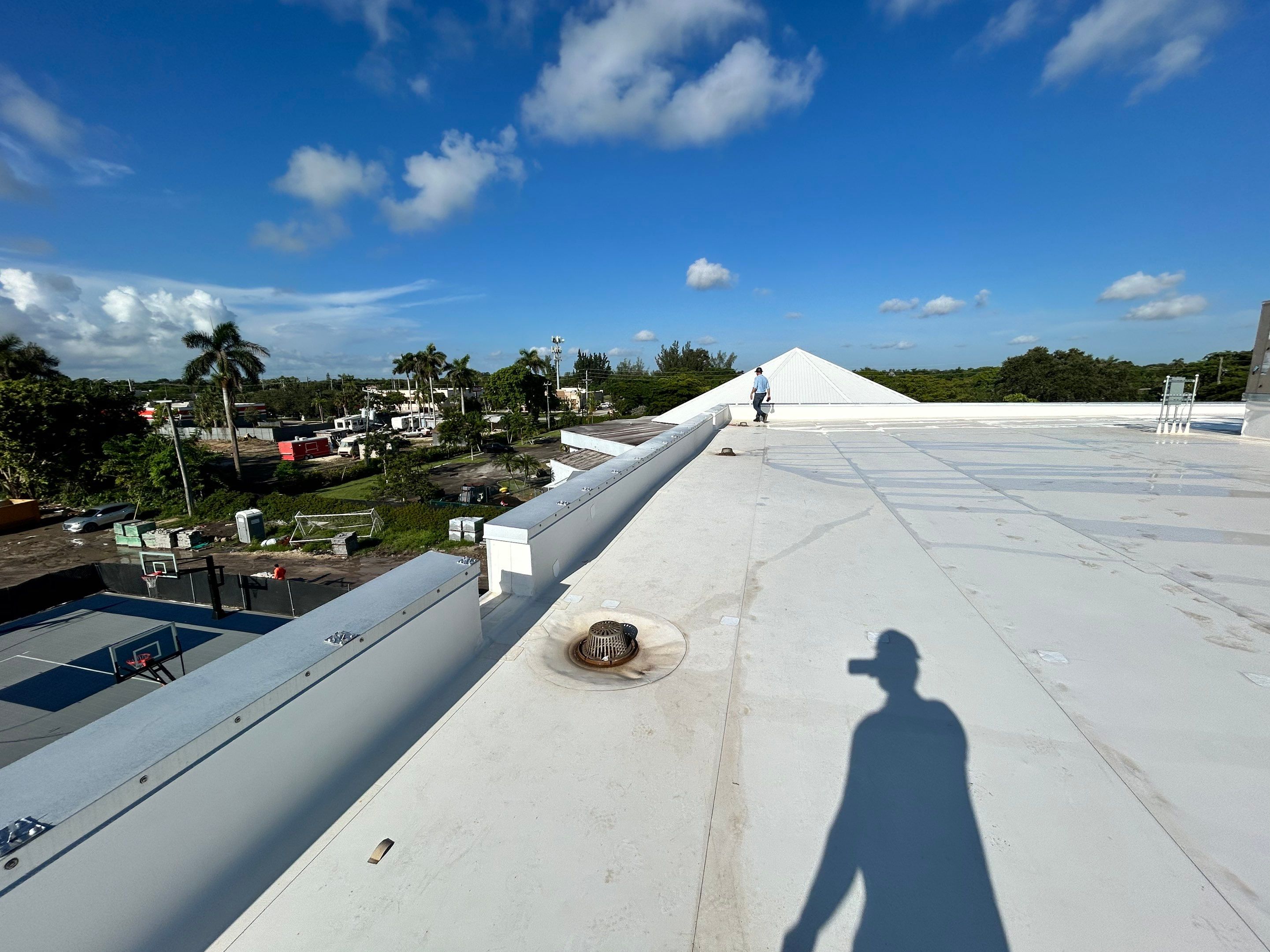 TPO Flat Roof Installation at Dade Quail Roost in Miami by AJF ROOFING INC