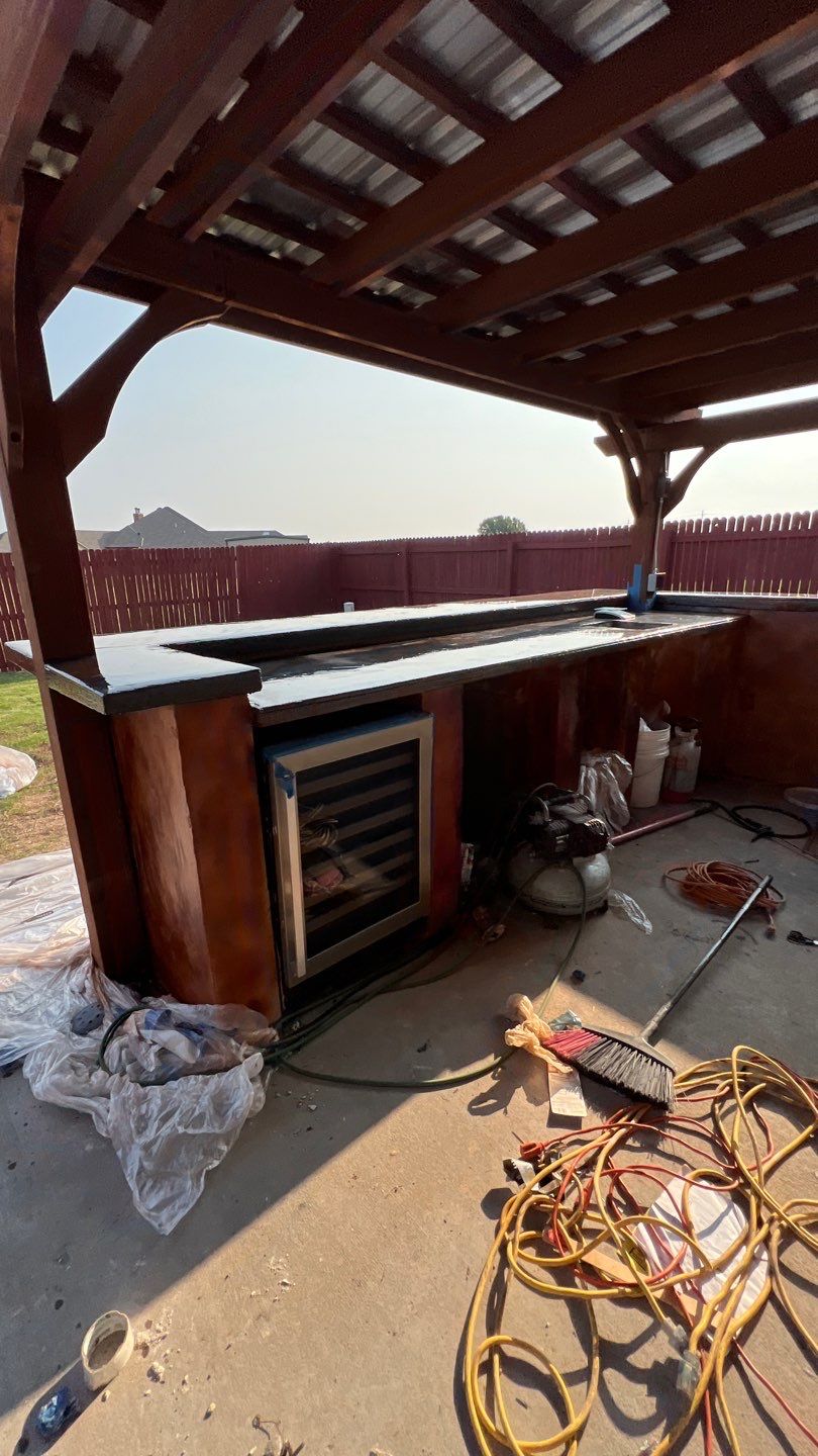 Outdoor kitchen by Clays Services Inc