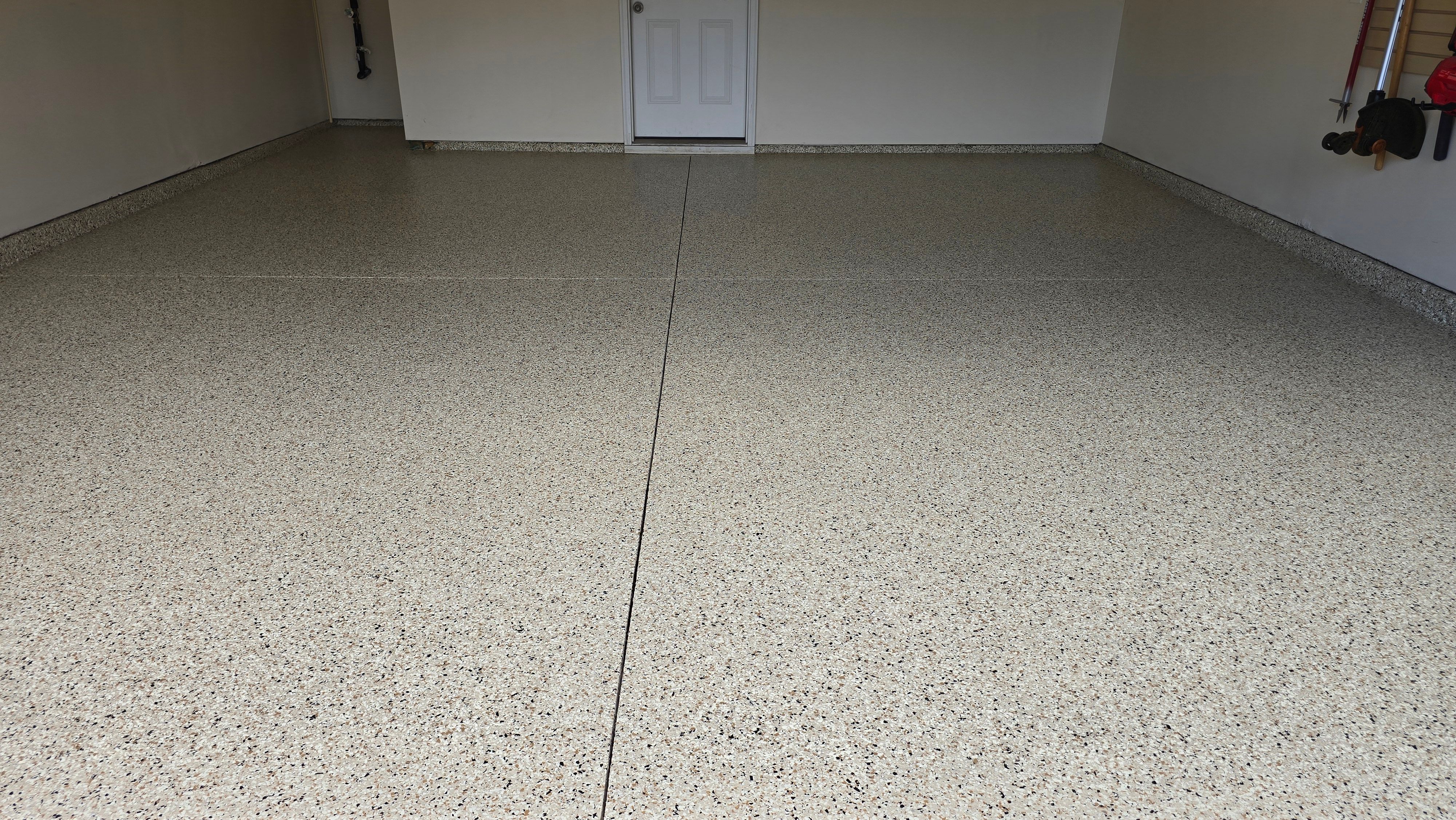 Garage & Back Porch Using Shoreline & Coyote by Elite Floor Solutions