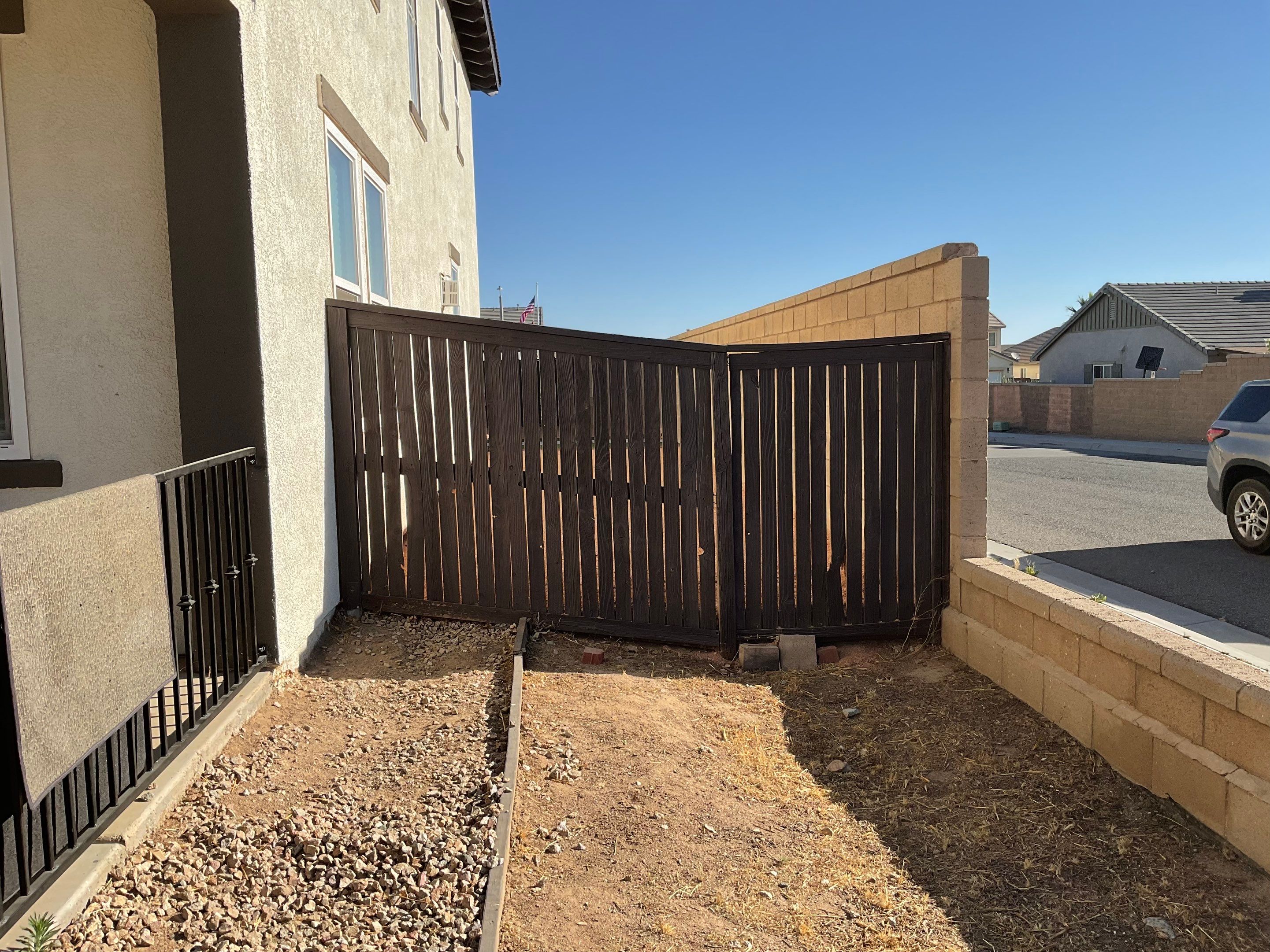 Gate installation using Vinyl by Fence Guys Inc.