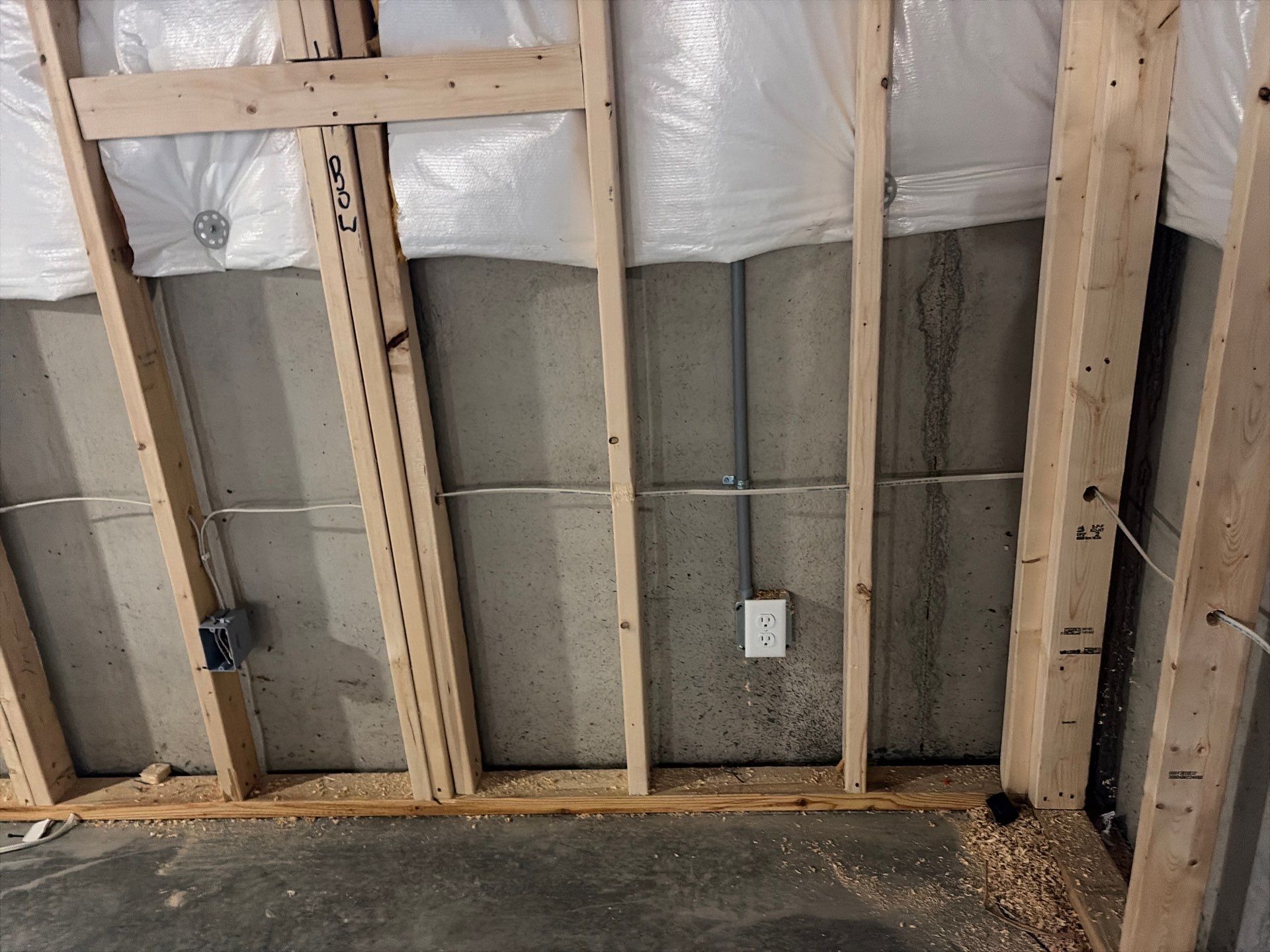 Comprehensive Electrical Rough-In and Data Networking for Washington Township Basement by Techkinect