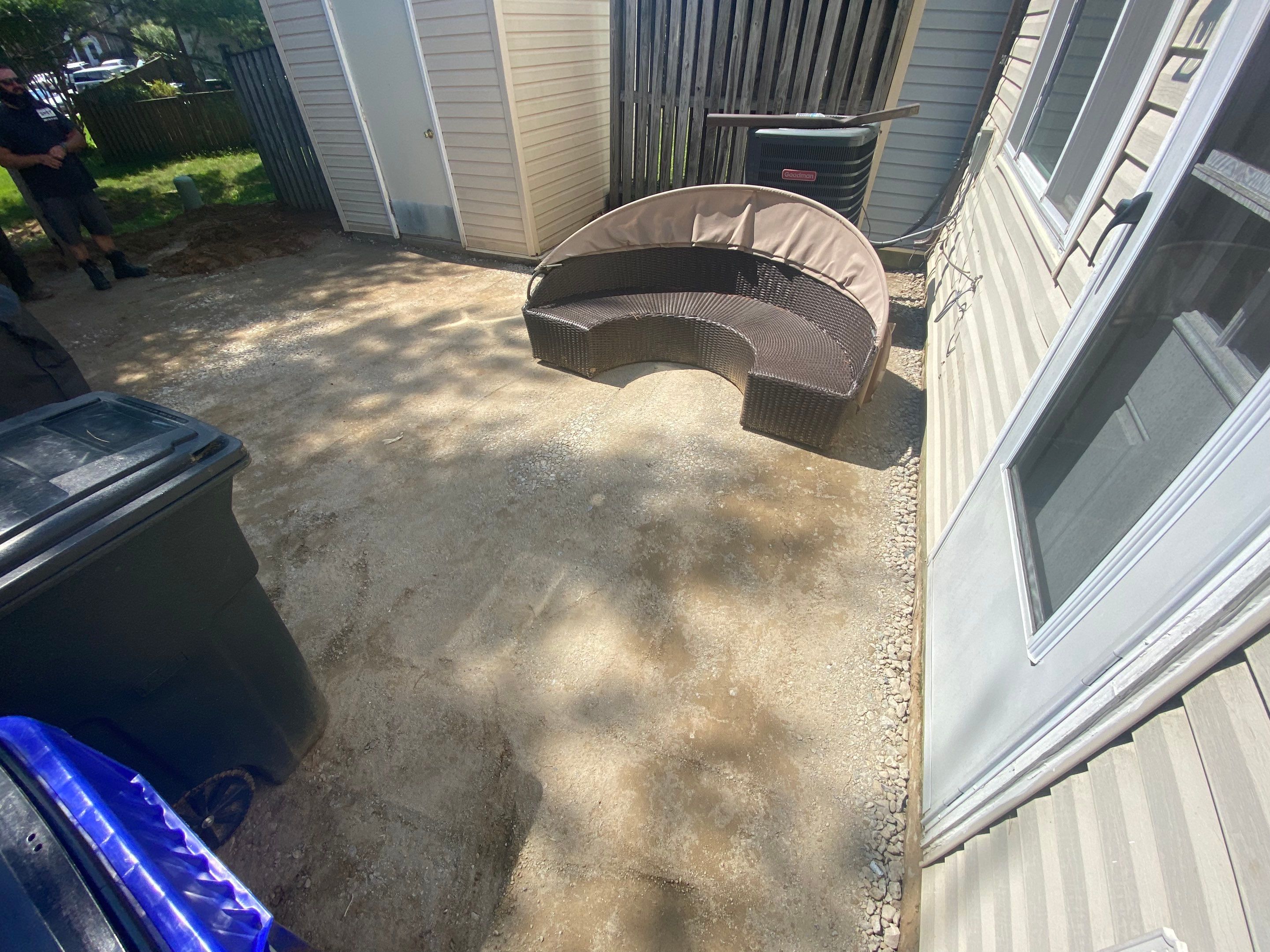 Backyard Transformation using Techo-Bloc Pavers by The Smet Companies, LLC