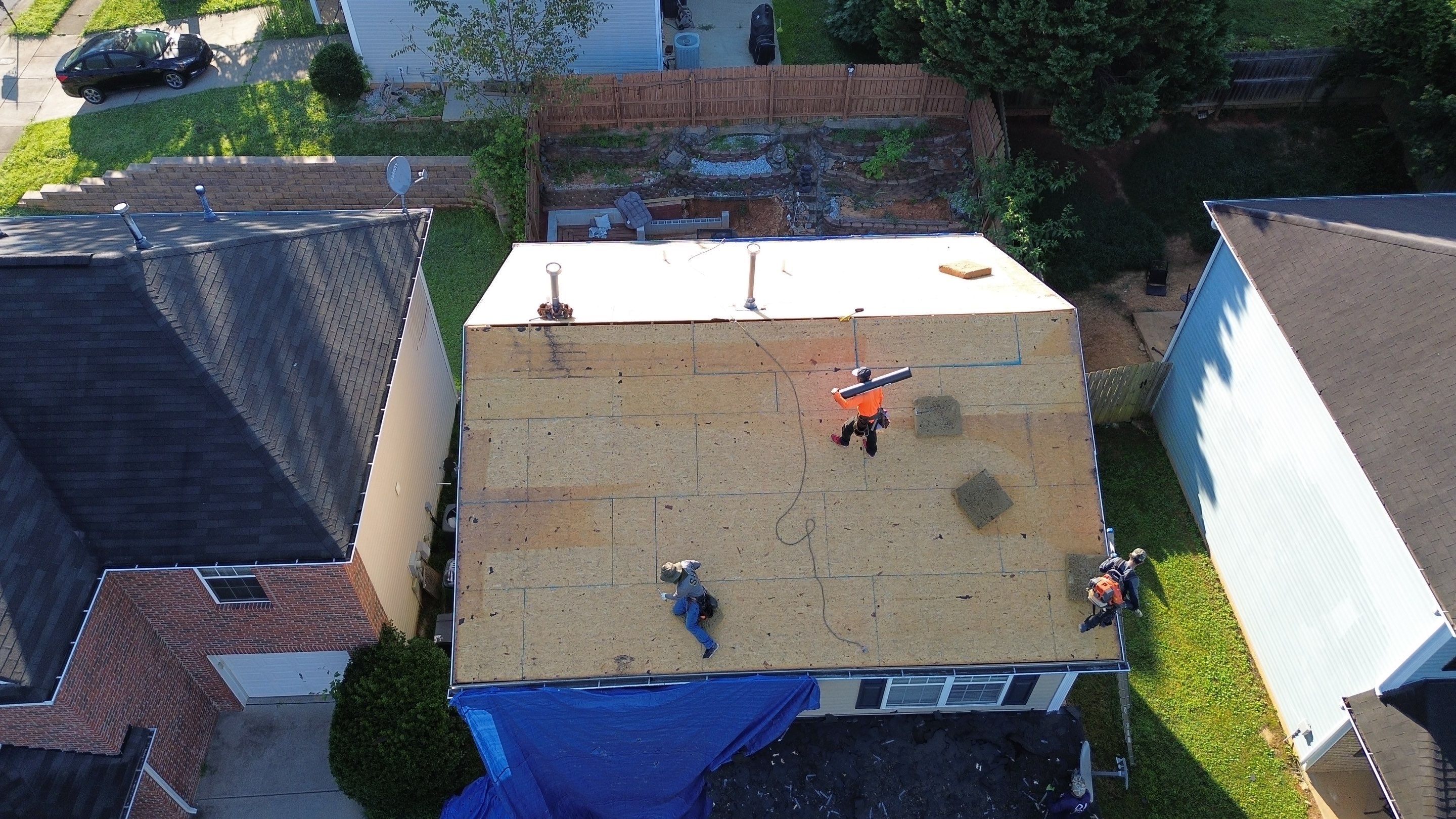 Roof replacement and interior repair by hail damage by Just Brilliant Restoration JBR