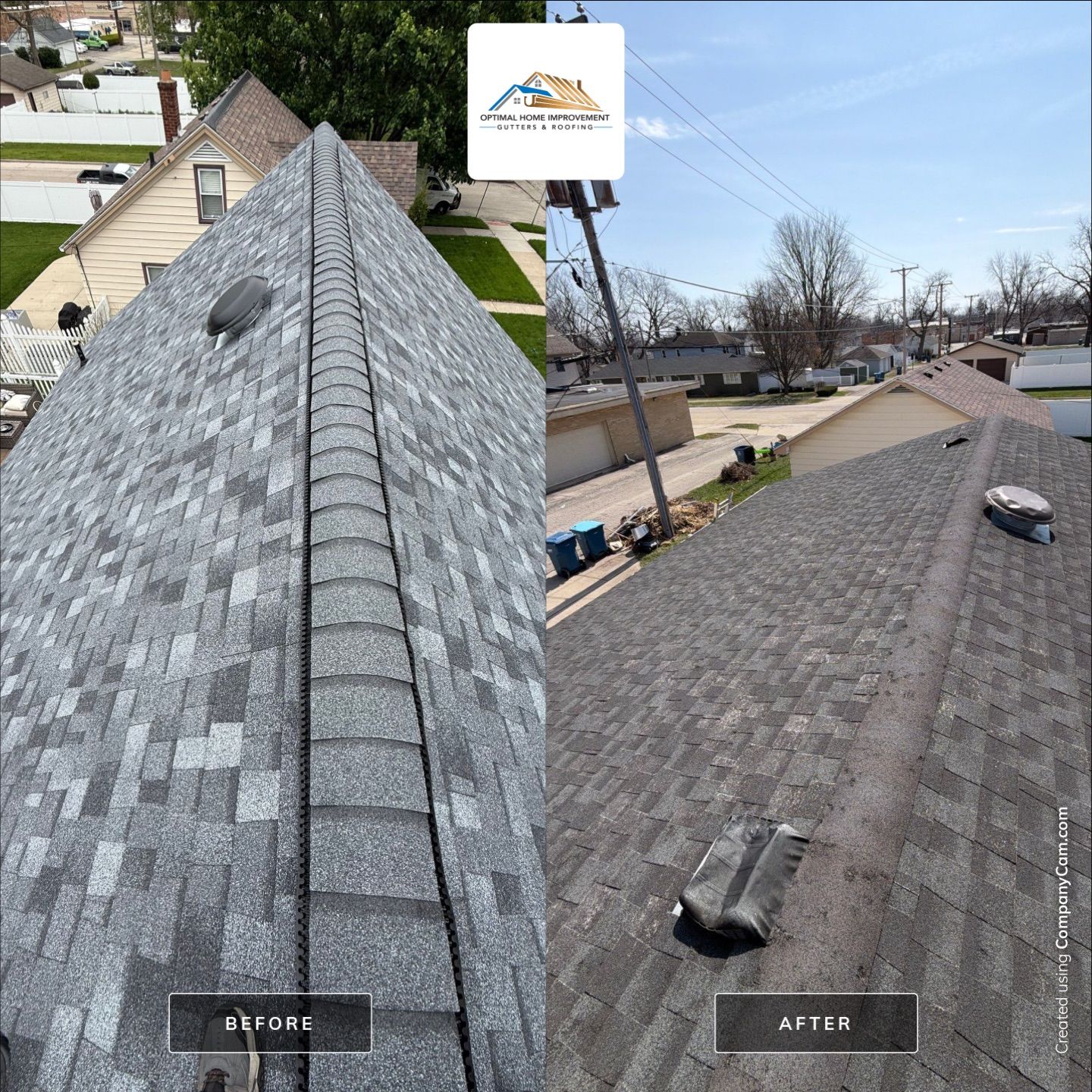 Roof replacement by Optimal Home Improvement 