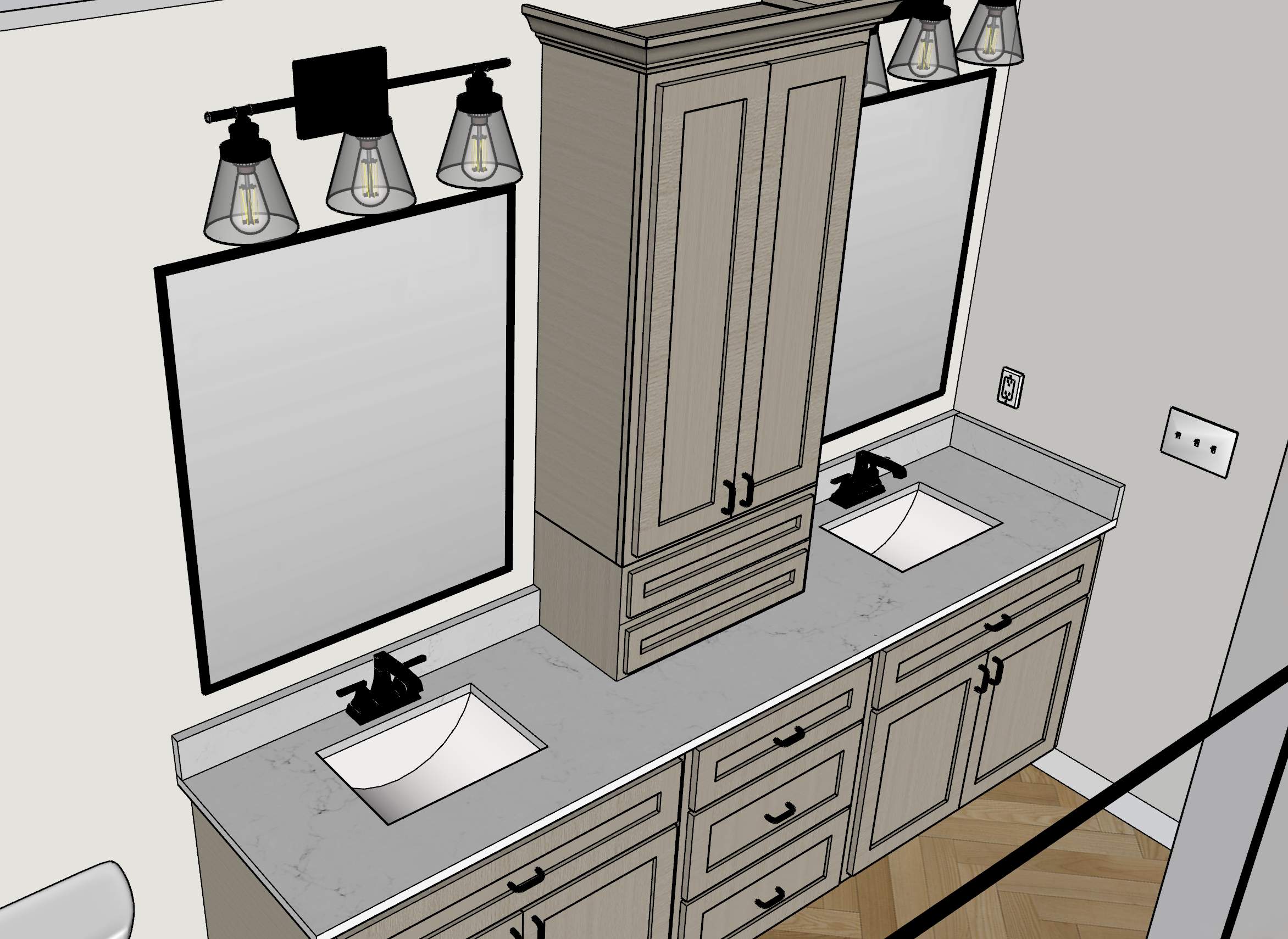 Rimline Full Bath Remodel with Tub to Shower Conversion by Legacy Bath and Kitchen 