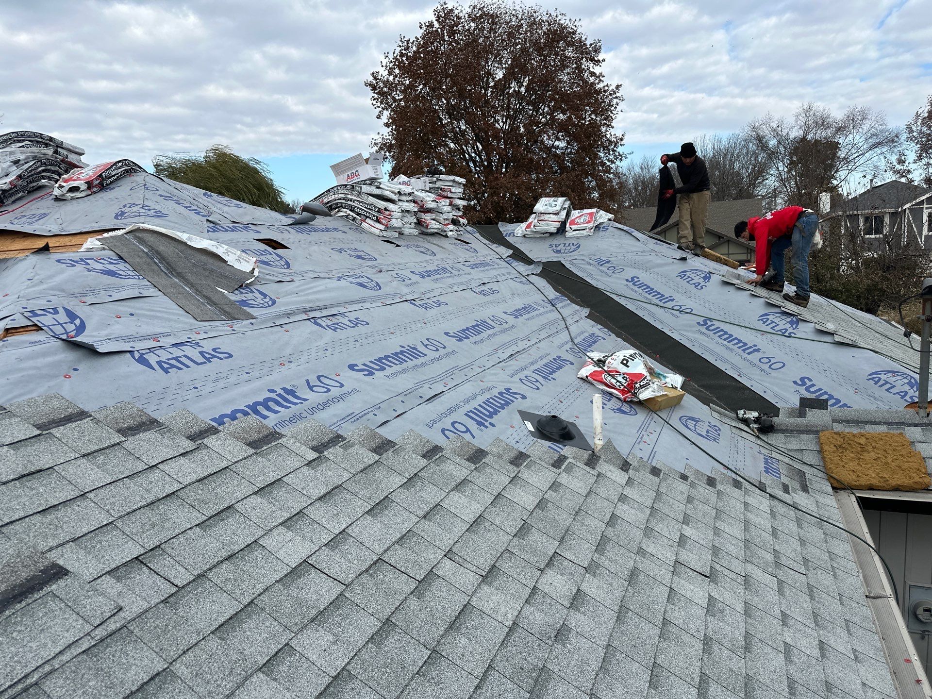 Residential Roofing Install - Atlas Pinnacle Pristine Shingles - Color Oyster Shell  by Titan Commercial & Residential Roofing 