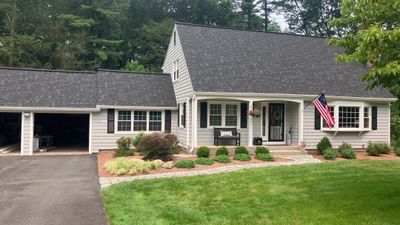 Siding Transformation with Cert Cedar Impressions D/7 Perfection Straight Bottom, Sterling Gray, and Cert Monogram D/4 x 12'6" Clapboard, Sterling Gray