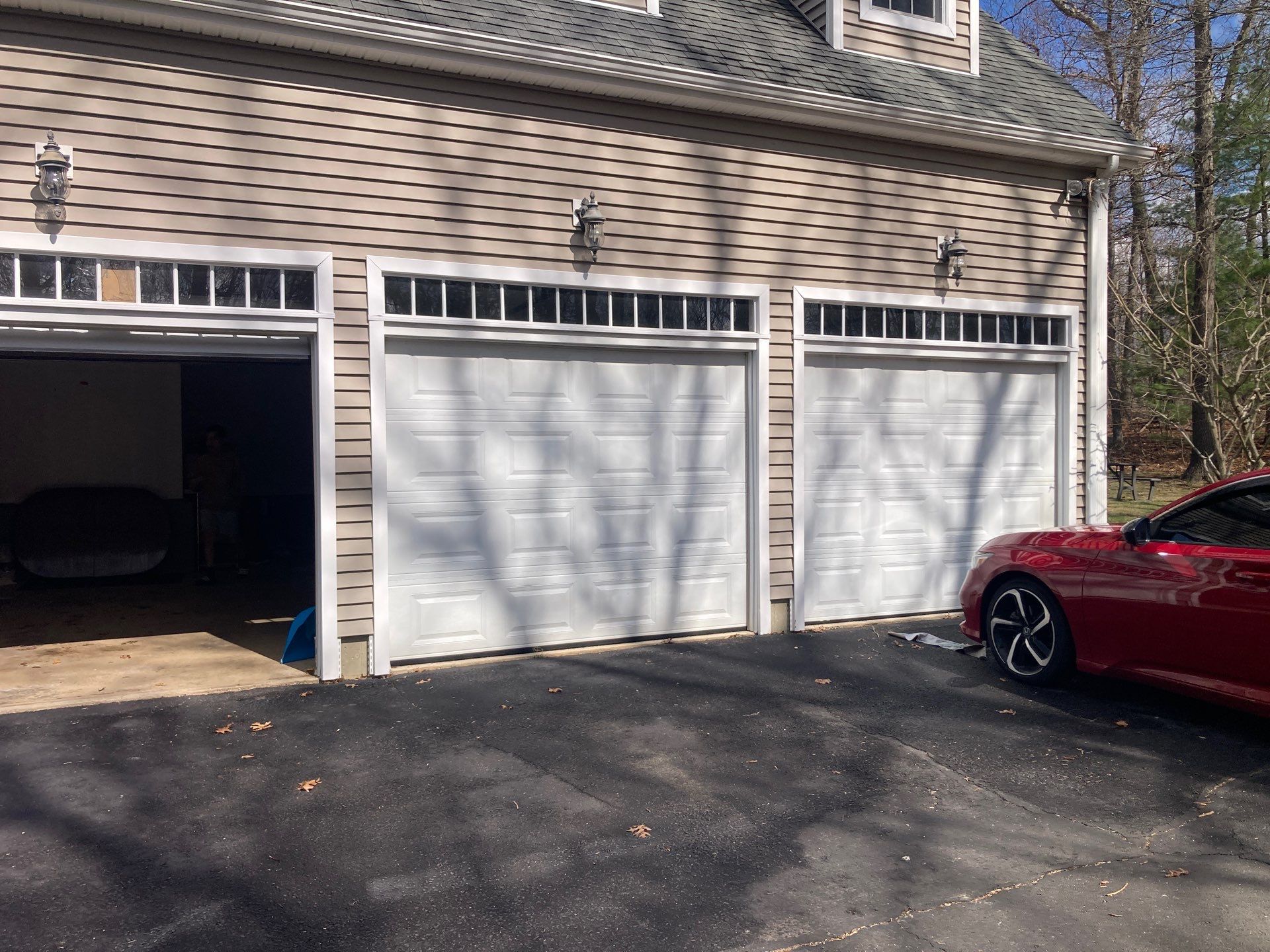 Garage Door Installation using Amarr Olympus Garage door by DiGiorgi Roofing and Siding Inc